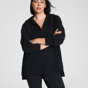 SPANX AirEssentials? Brushed Half Zip Tunic | Very Black