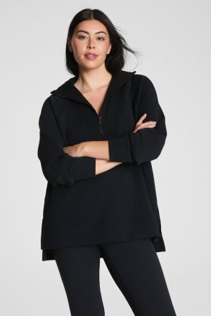 SPANX AirEssentials? Brushed Half Zip Tunic | Very Black
