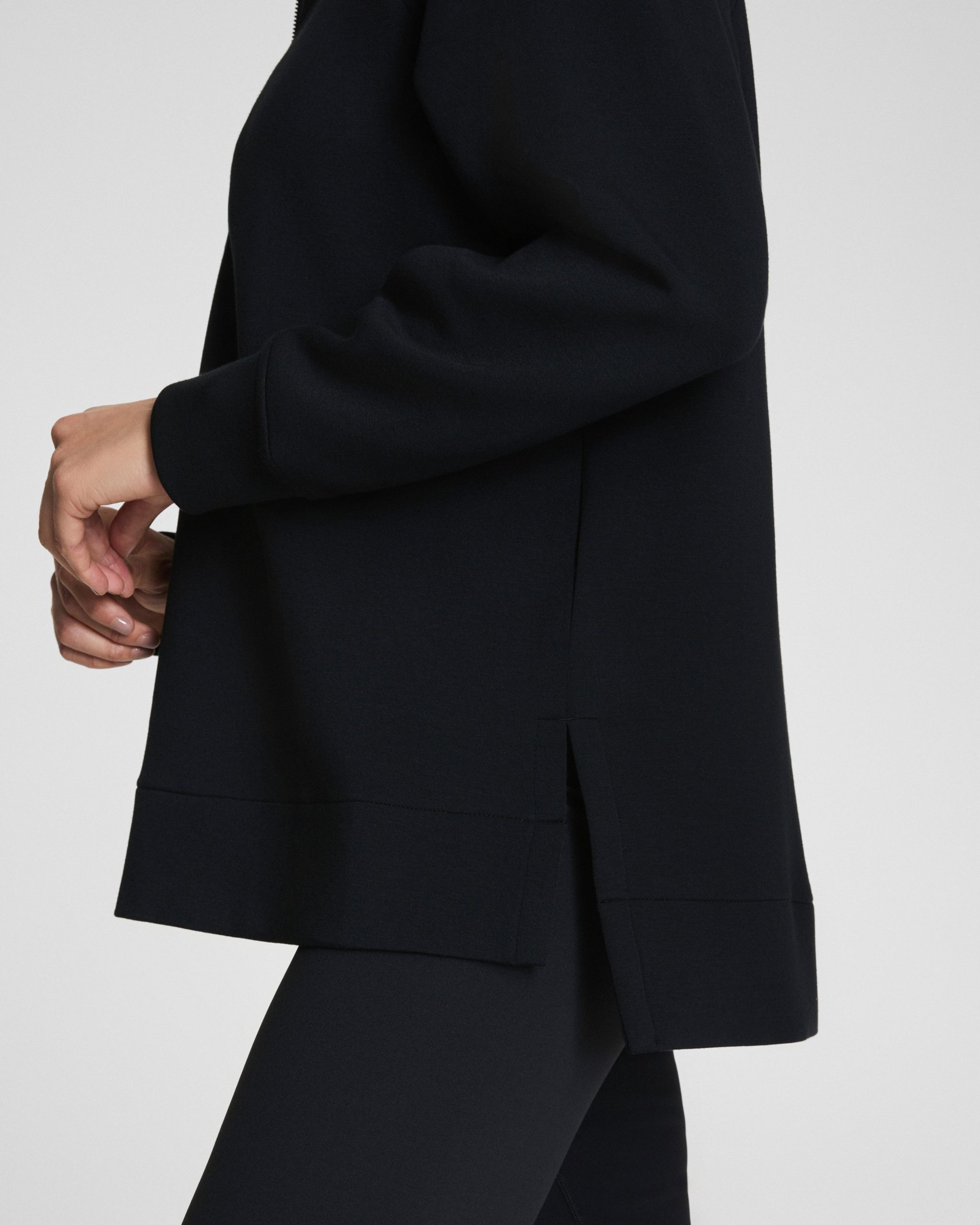 SPANX AirEssentials? Brushed Half Zip Tunic | Very Black - Image 4