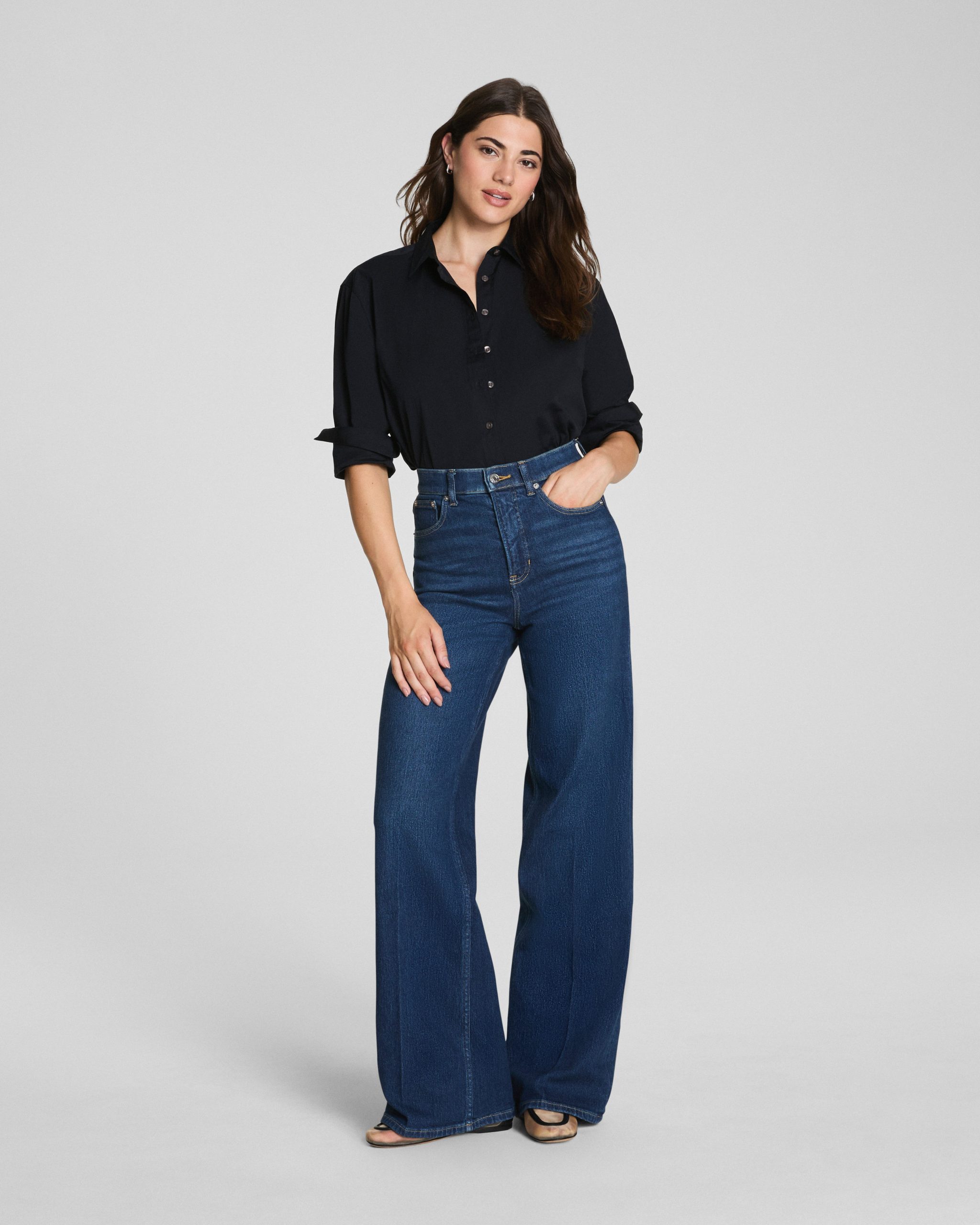 SPANXshape? Authentic 360 Wide Leg Jeans | Adriatic Blue