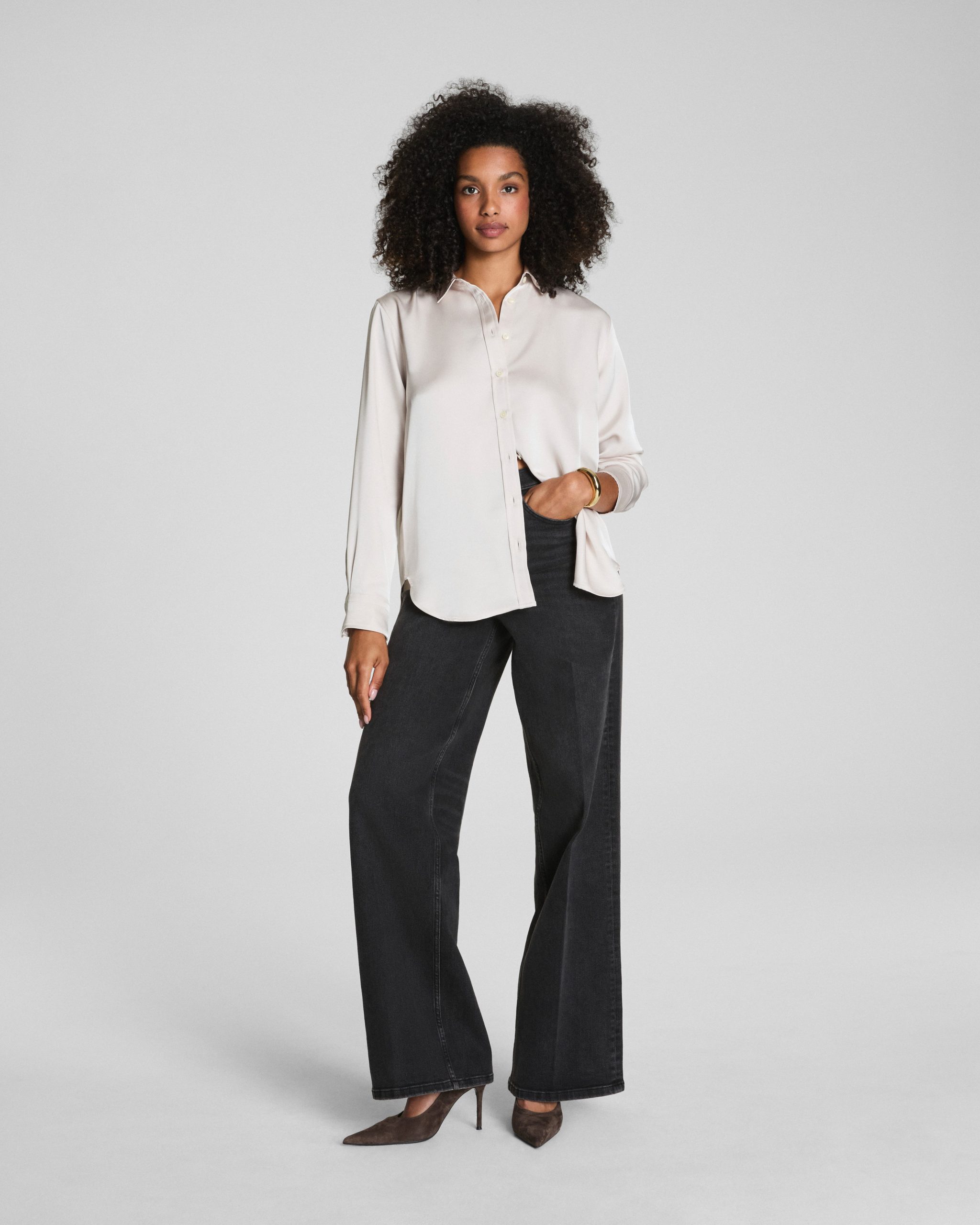 SPANX? Silky Smooth Button Down | Birch - Image 4