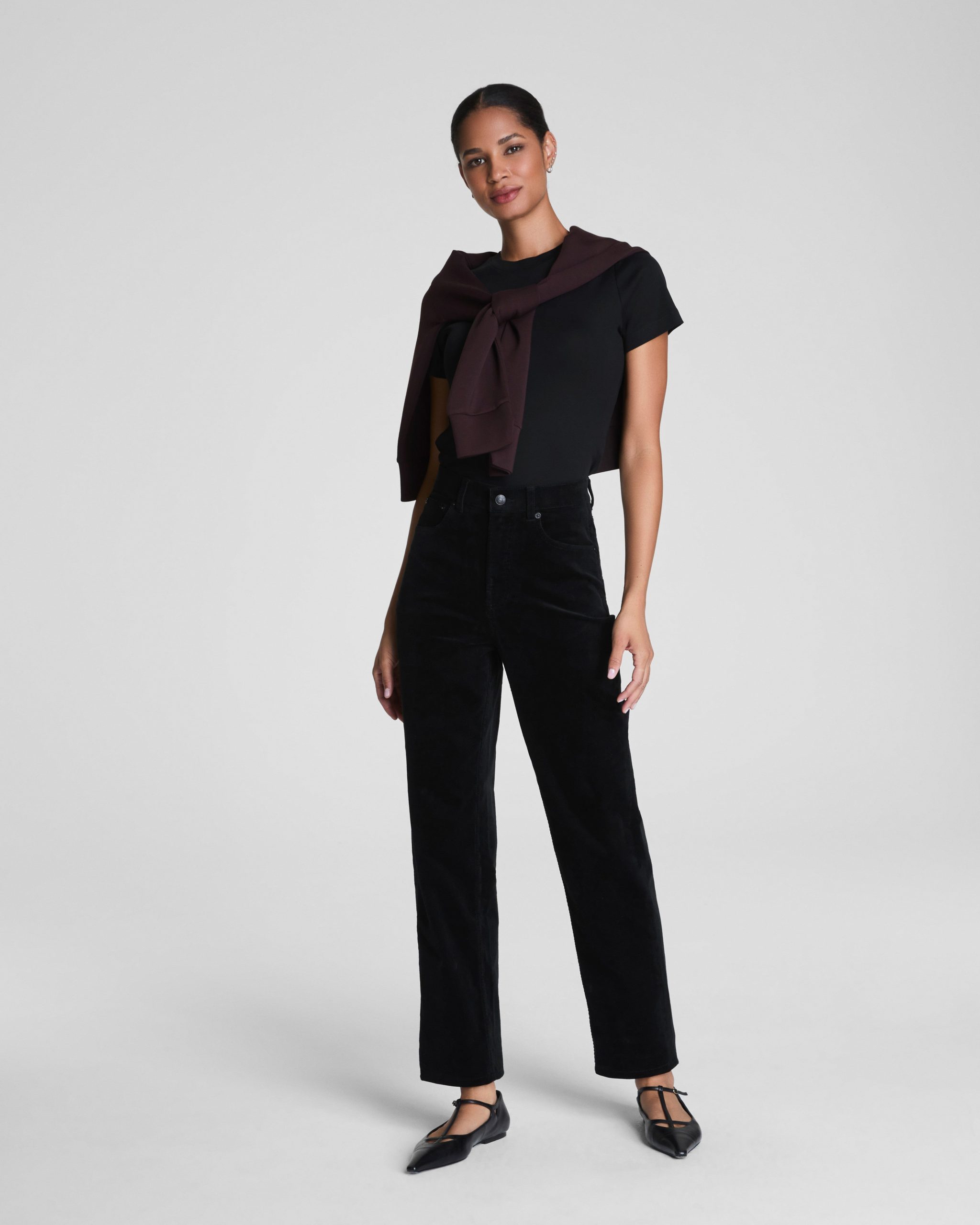 SPANXshape? Authentic 360 Corduroy 90s Straight Leg | Classic Black - Image 4