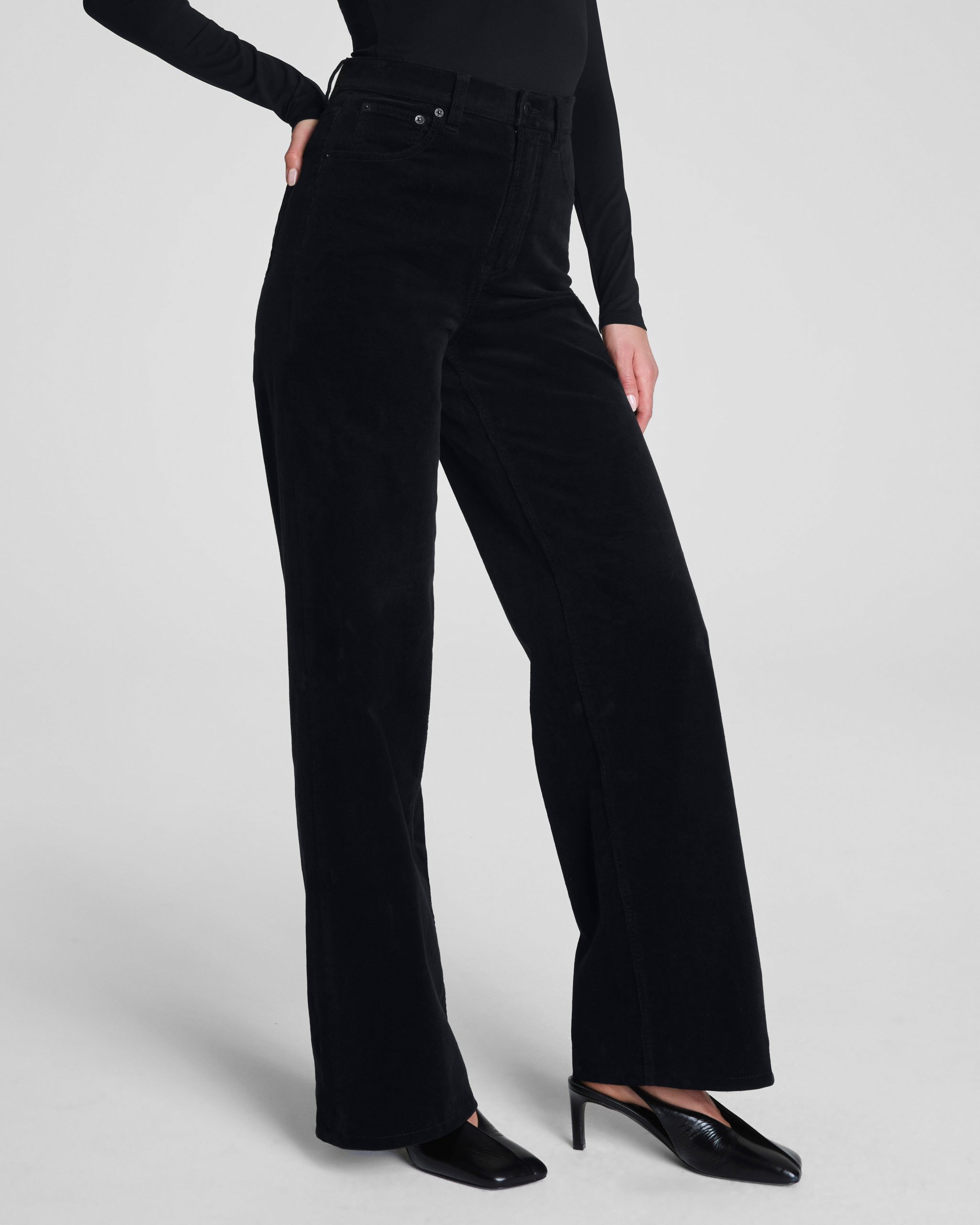SPANXshape? Authentic 360 Corduroy Wide Leg | Classic Black - Image 2