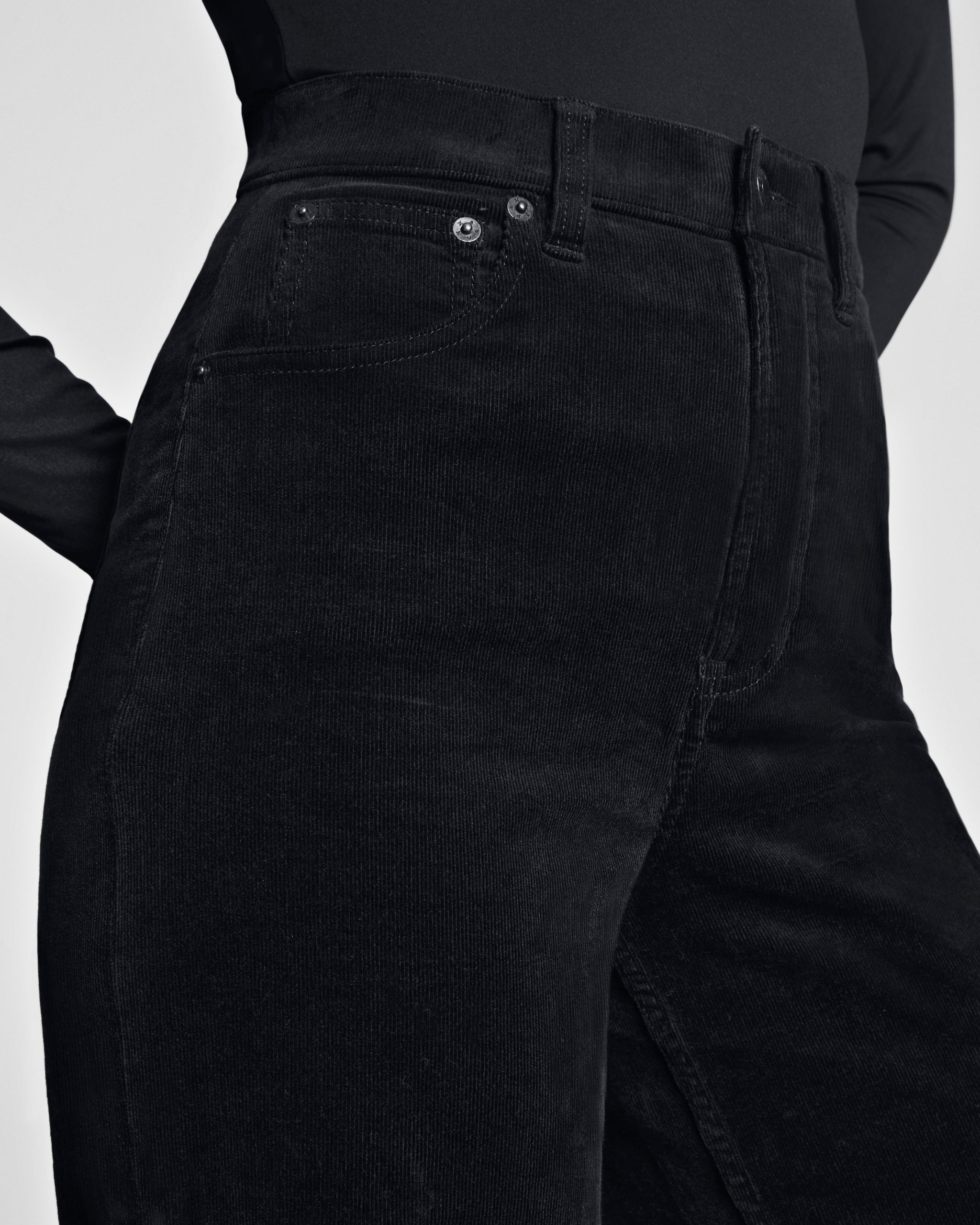 SPANXshape? Authentic 360 Corduroy Wide Leg | Classic Black - Image 4