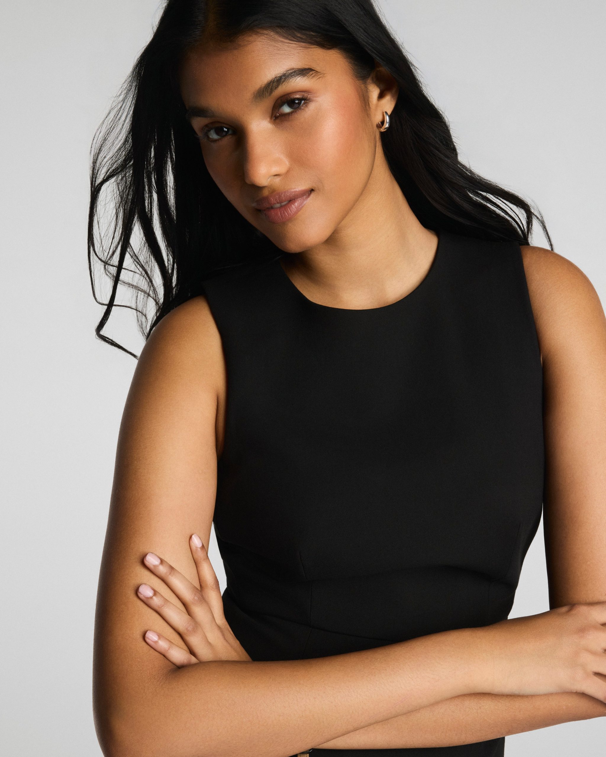 SPANX? WellSuited Sleeveless Crewneck Mini Dress | Classic Black - Image 3