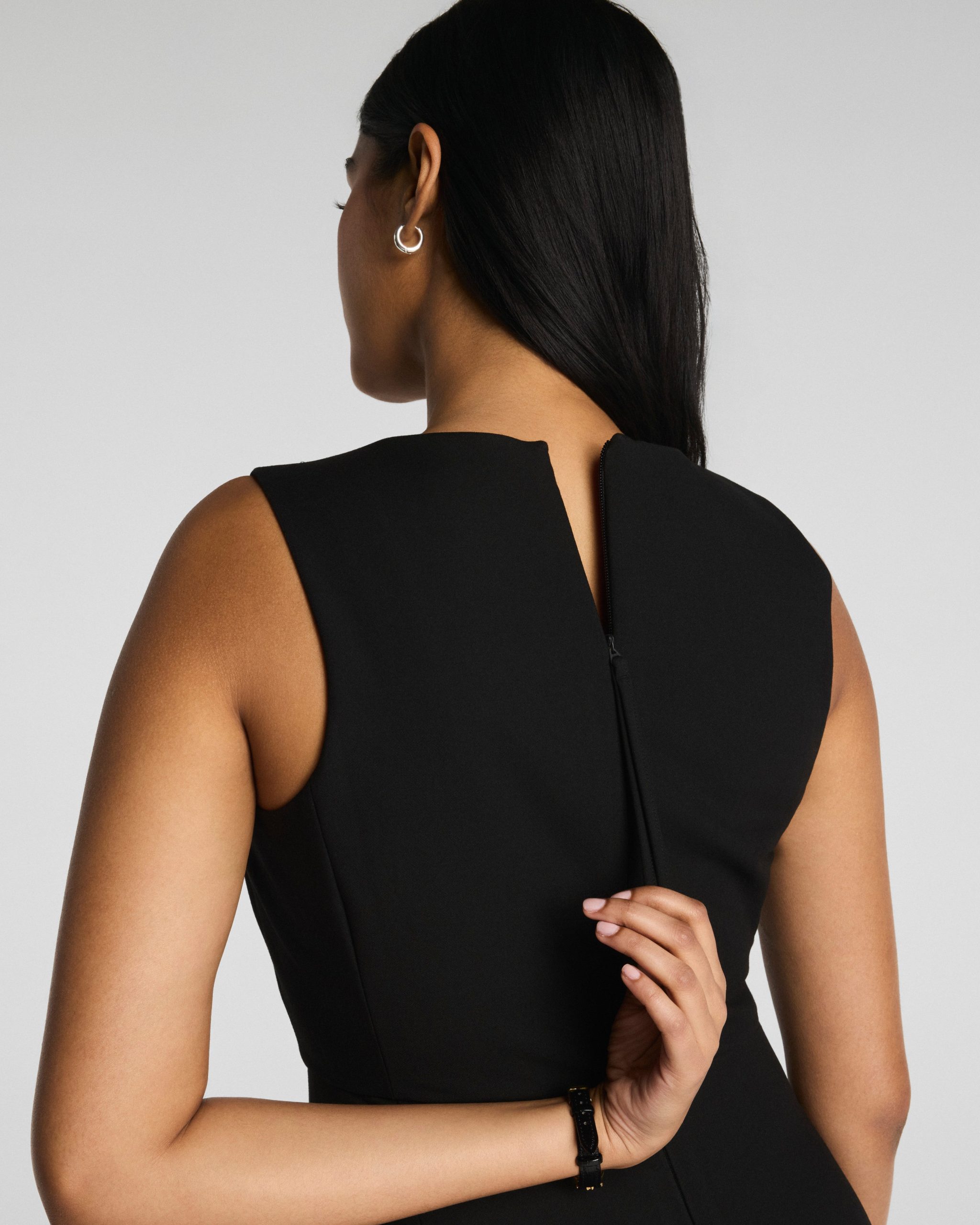 SPANX? WellSuited Sleeveless Crewneck Mini Dress | Classic Black - Image 4