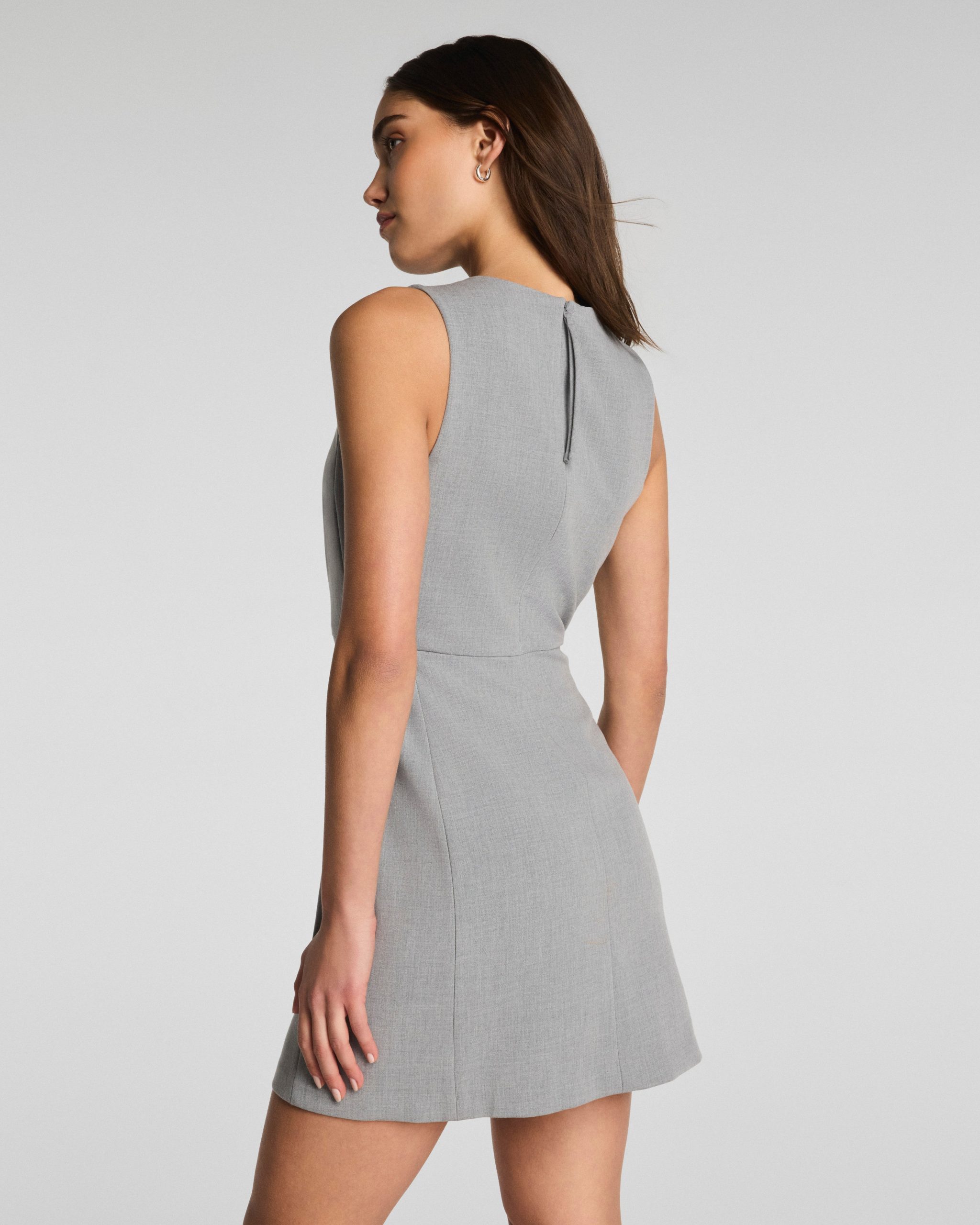 SPANX? WellSuited Sleeveless Crewneck Mini Dress | Heather Grey - Image 2