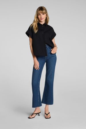 SPANXshape? Authentic 360 Raw Hem Kick Flare Jeans | Adriatic Blue