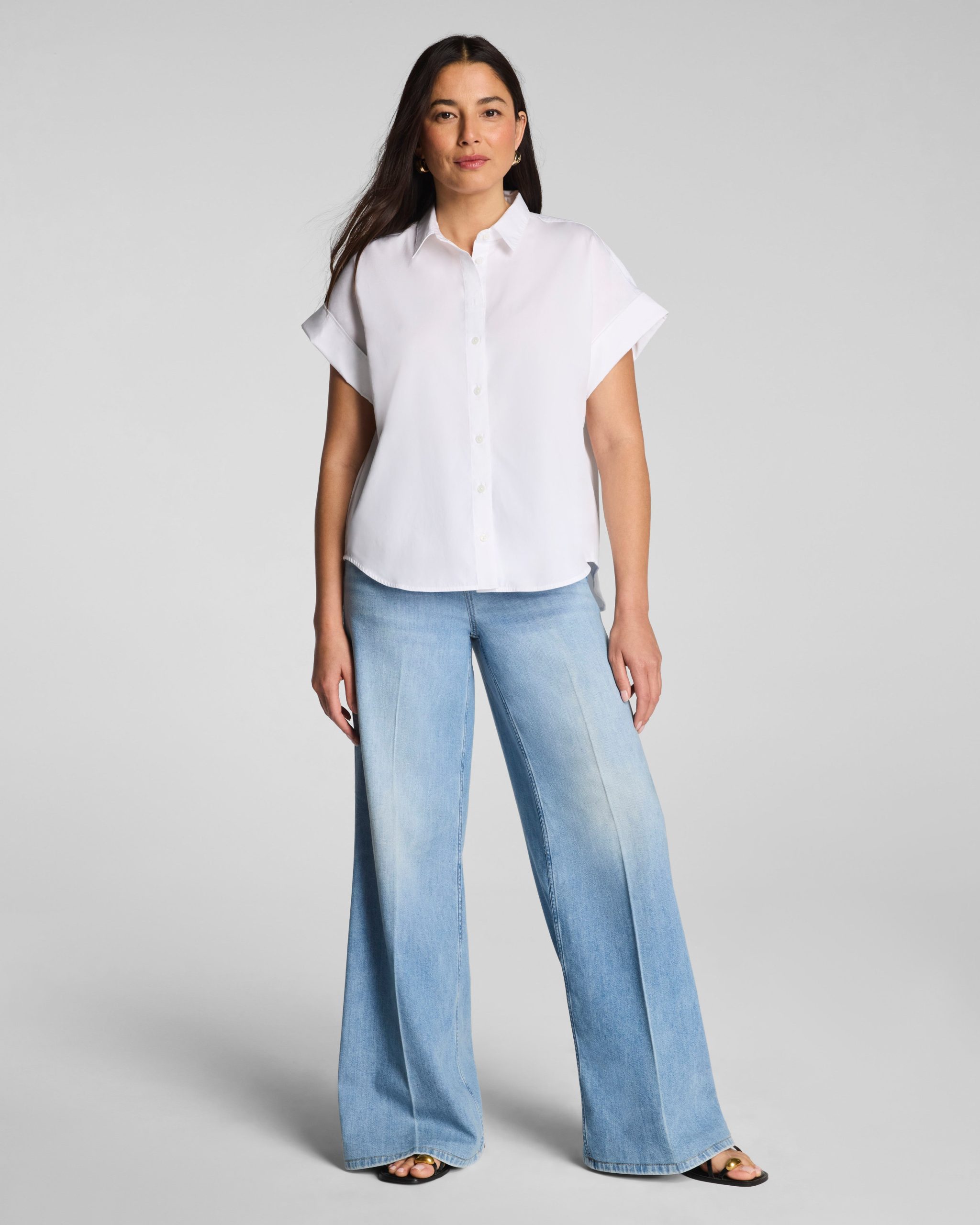 SPANXsupersmooth? Authentic 360 Lightweight Super Wide Leg Jeans | Seaside Blue