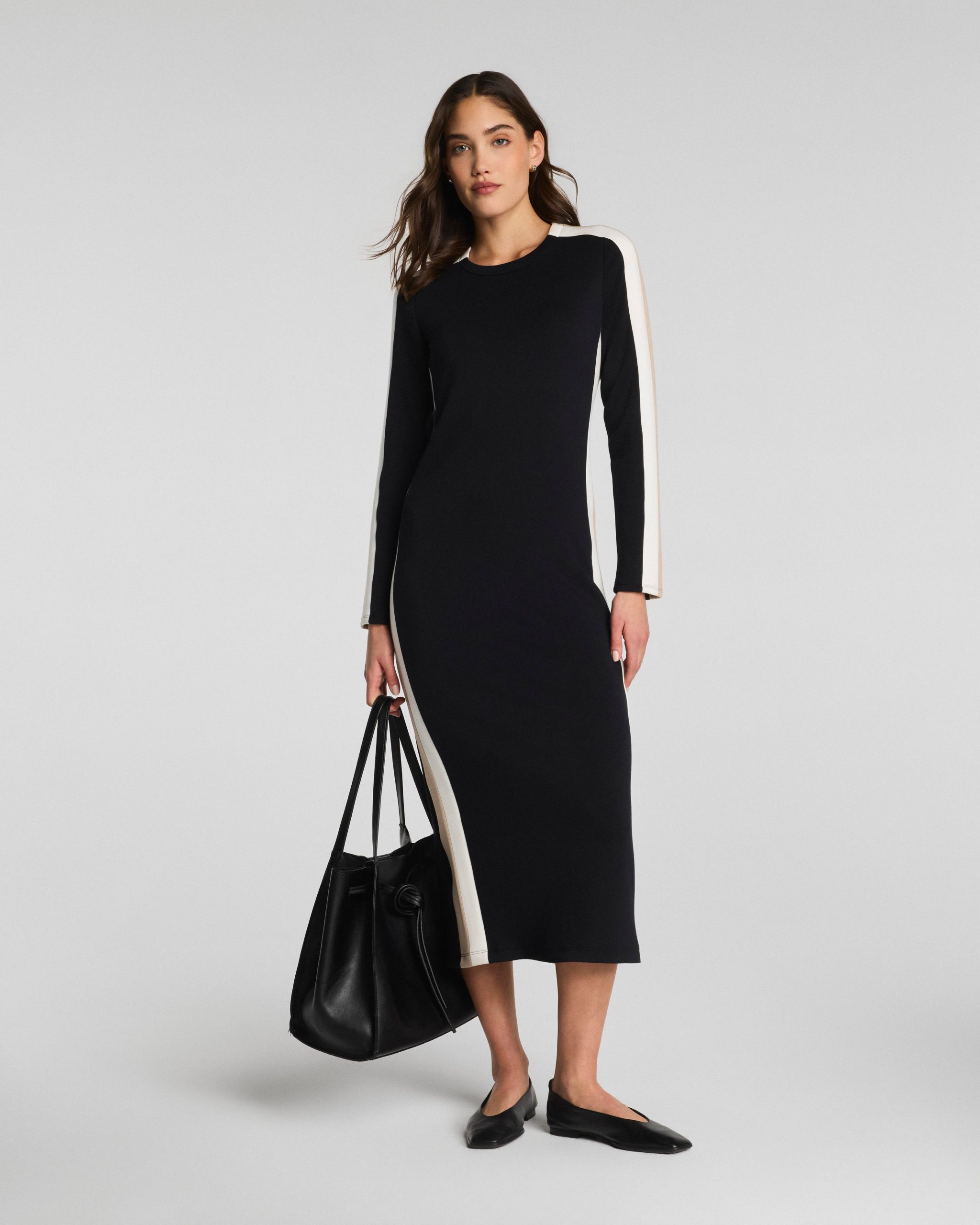 SPANX AirEssentials? Colorblock Maxi Dress | Very Black Stripe - Image 3