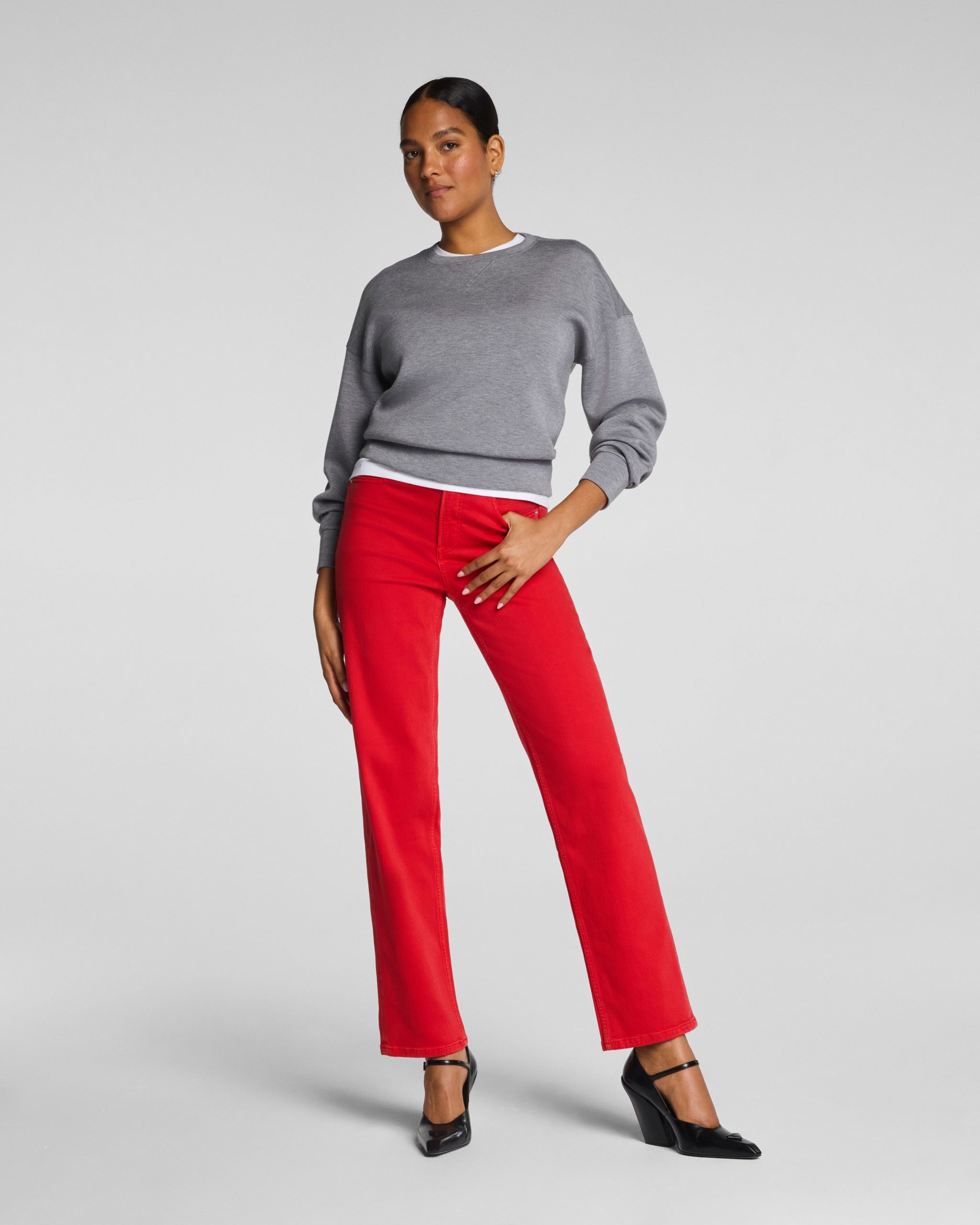 SPANXshape? Authentic 360 90s Straight Leg Jeans | SPANX? Red