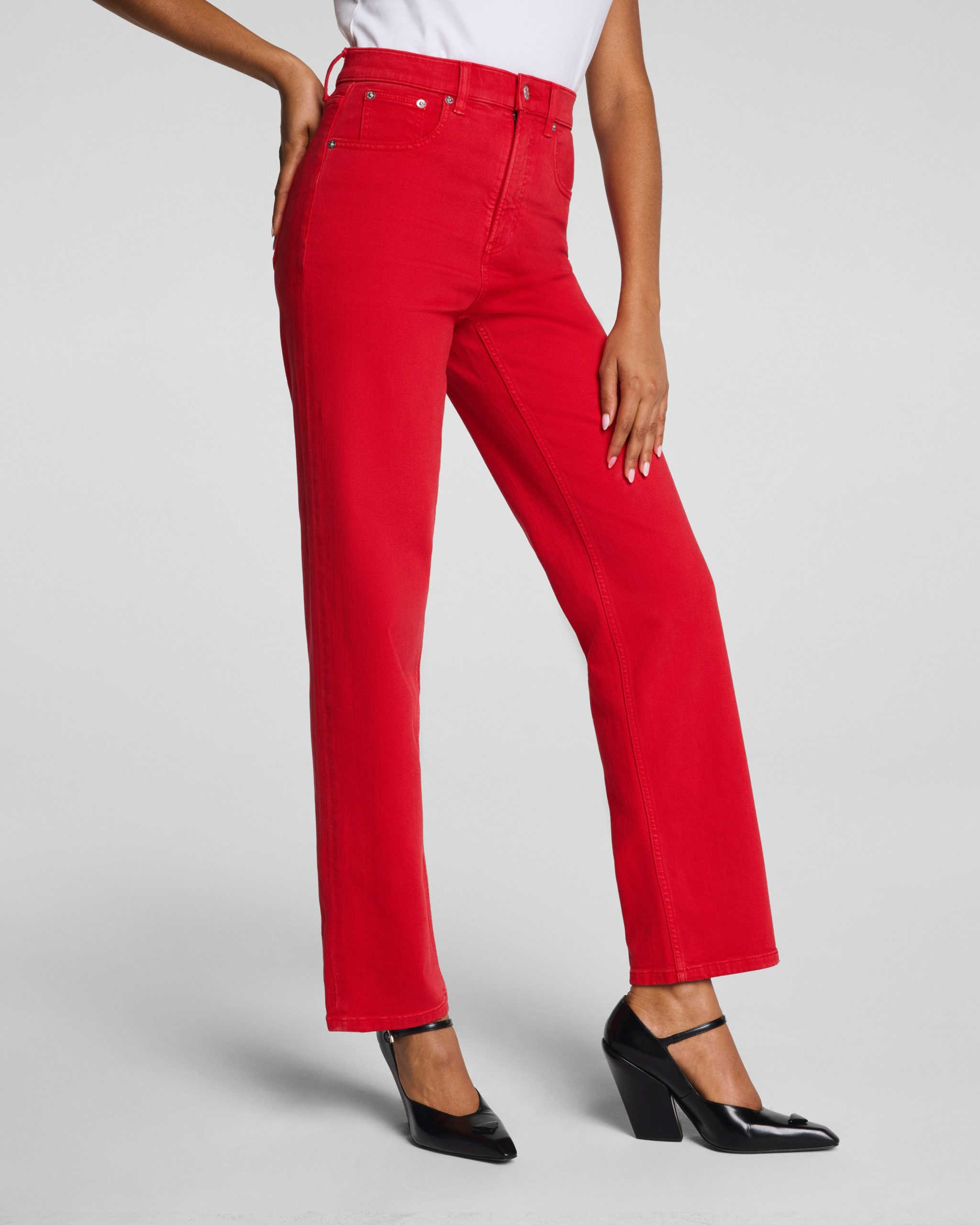 SPANXshape? Authentic 360 90s Straight Leg Jeans | SPANX? Red - Image 2