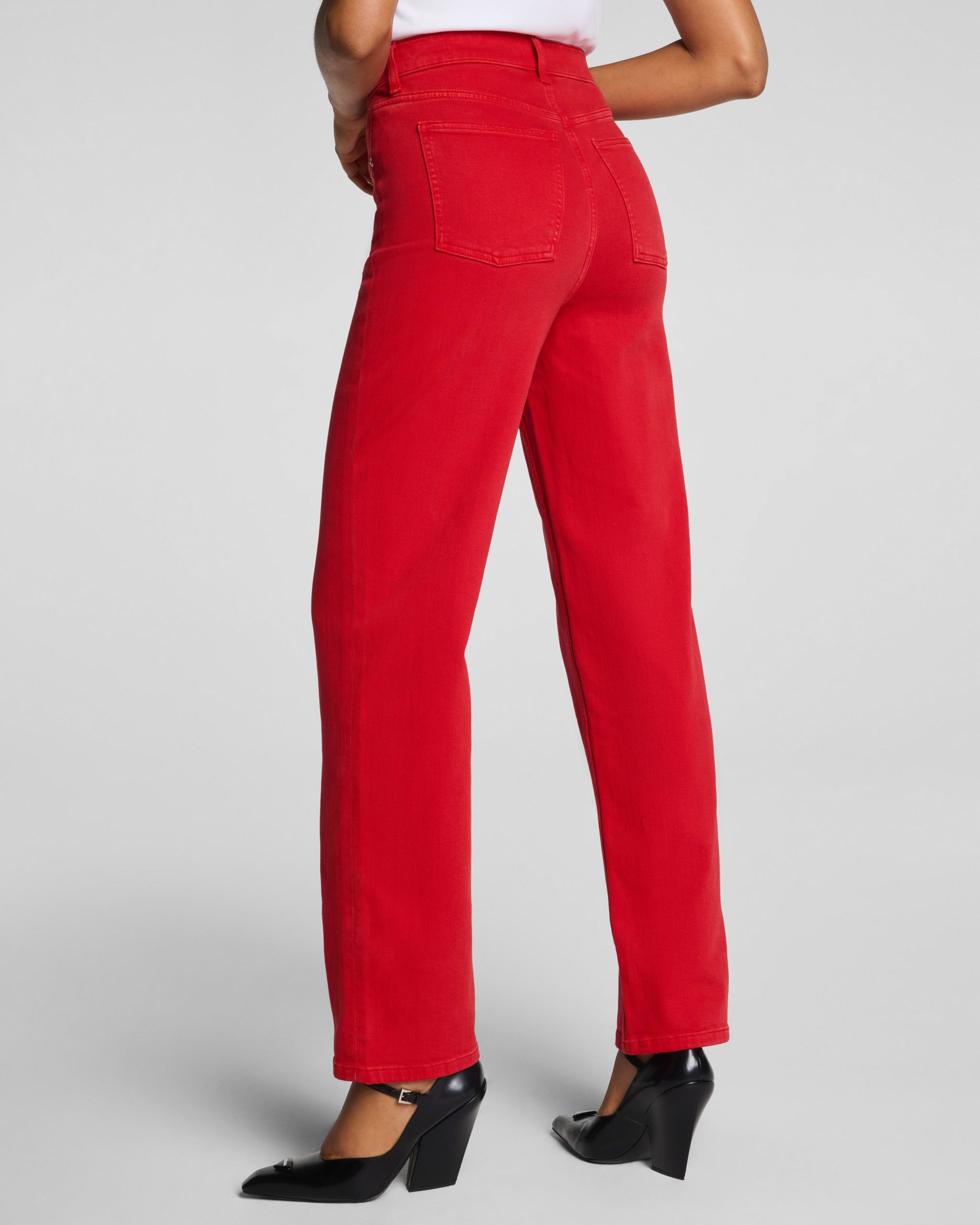 SPANXshape? Authentic 360 90s Straight Leg Jeans | SPANX? Red - Image 3