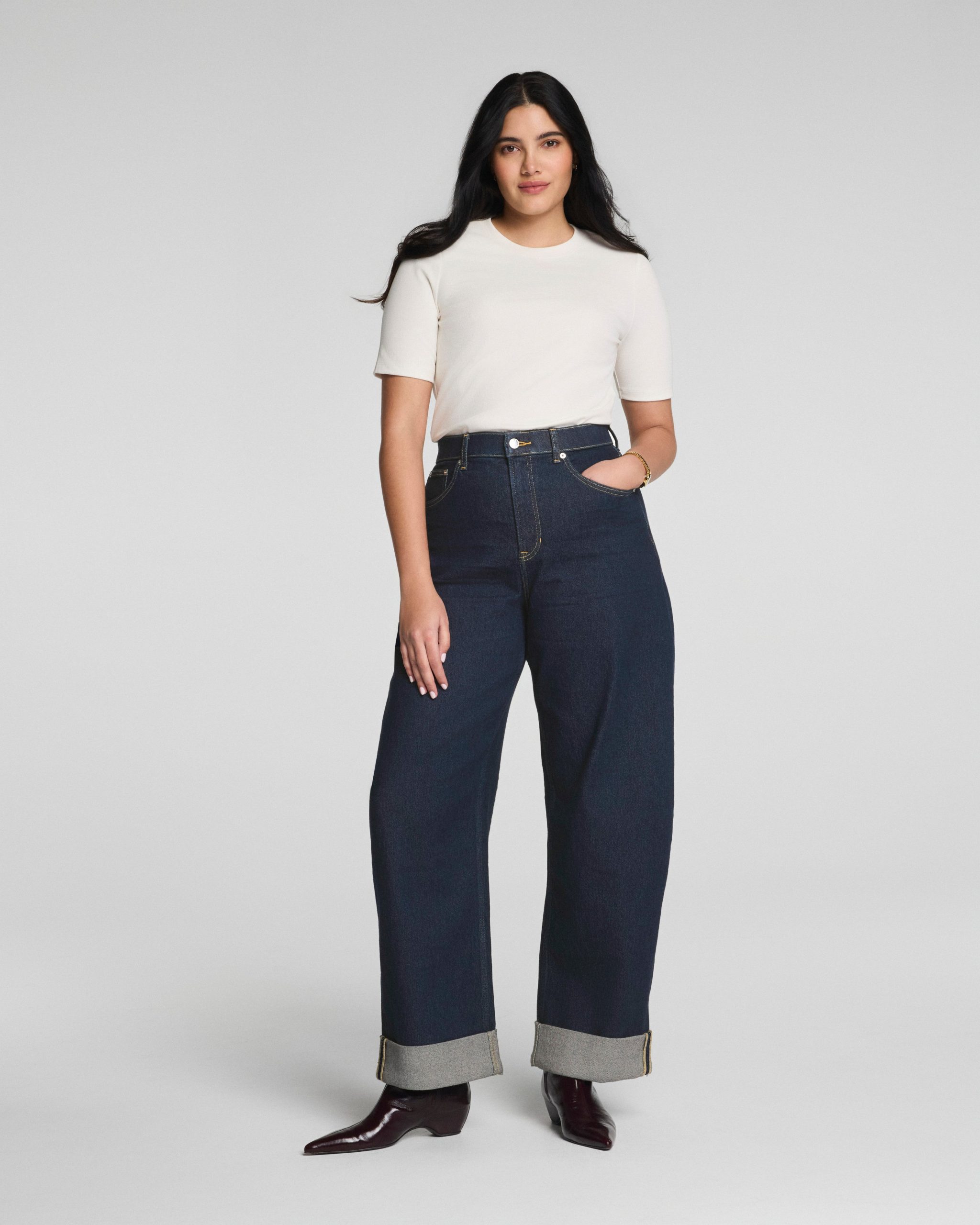 SPANXshape? Authentic 360 Cuffed Horseshoe Jeans | Marina - Image 3