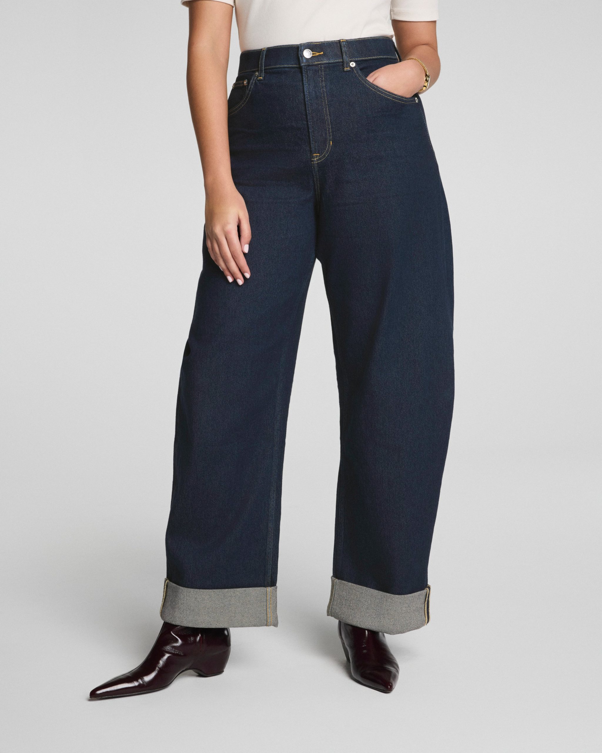 SPANXshape? Authentic 360 Cuffed Horseshoe Jeans | Marina - Image 4