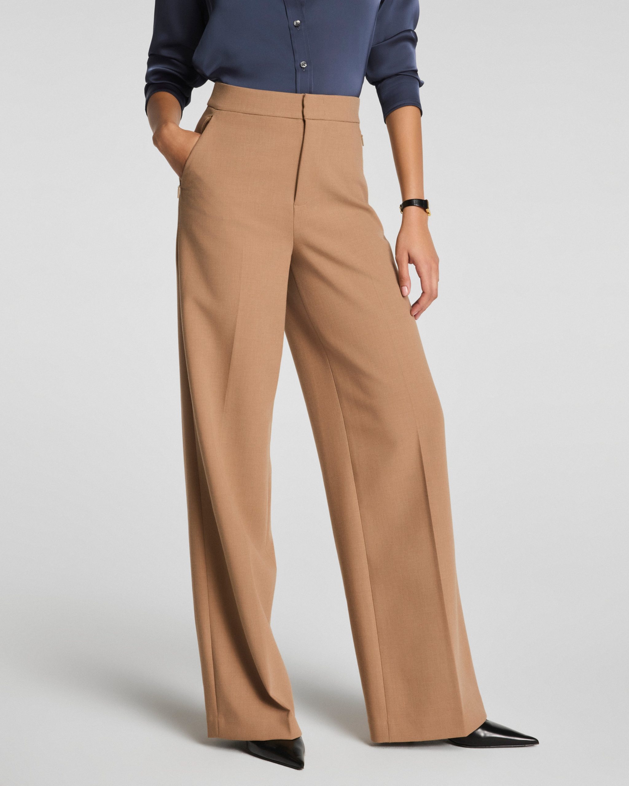 SPANXsupersmooth? WellSuited 360 Wide Leg Pant | Camel Heather - Image 2
