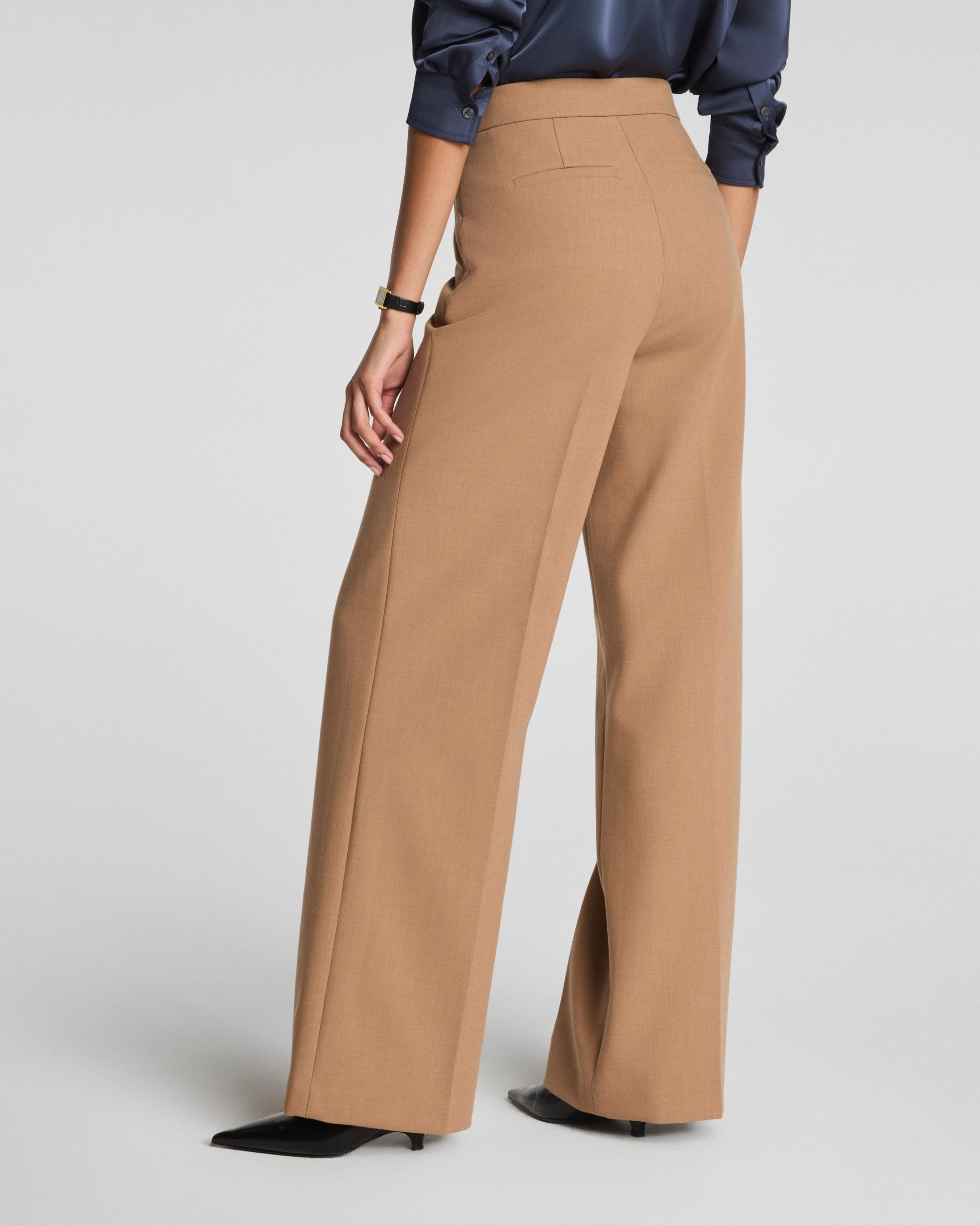 SPANXsupersmooth? WellSuited 360 Wide Leg Pant | Camel Heather - Image 3