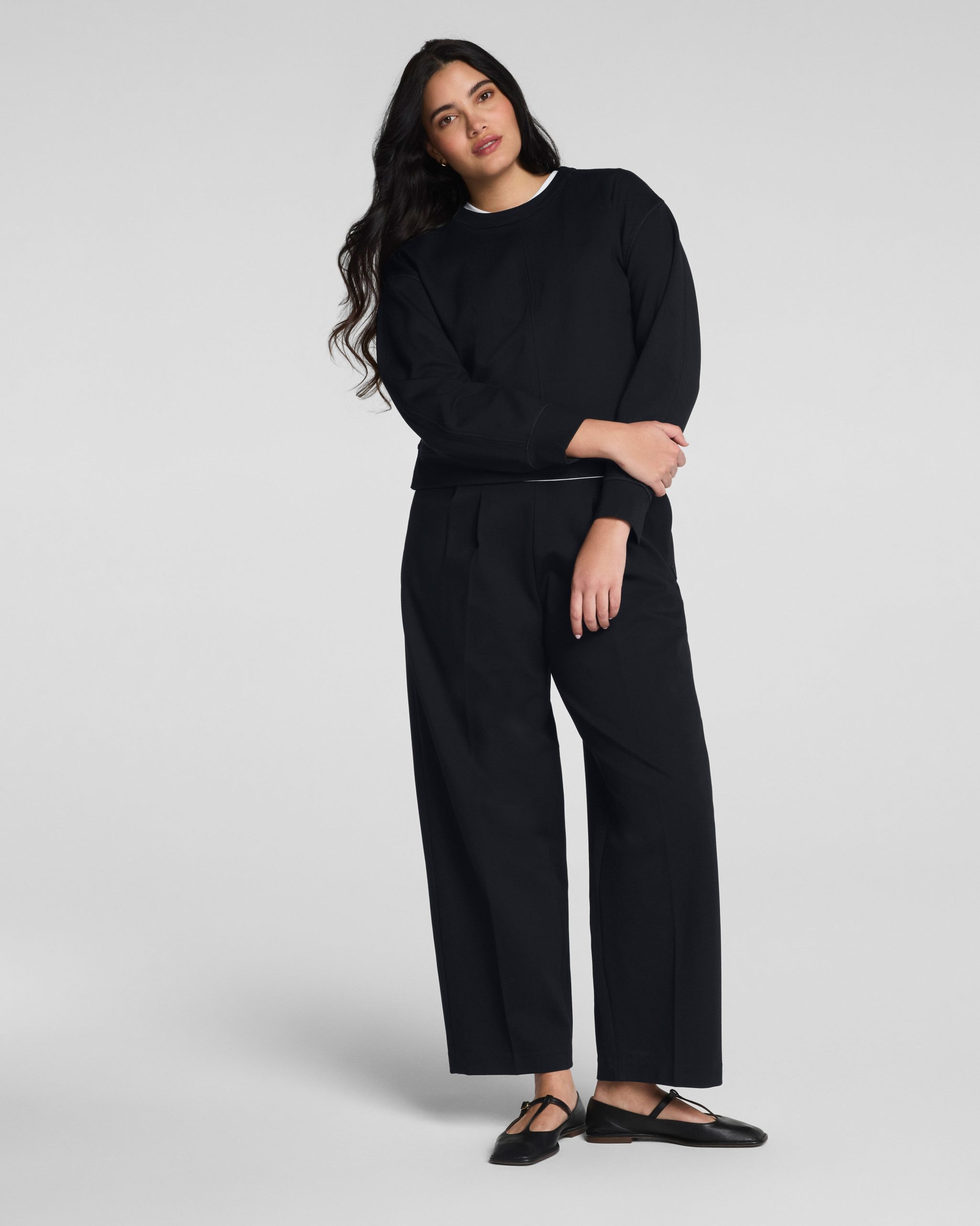 SPANX? Ponte Crewneck Long Sleeve Top | Classic Black - Image 5