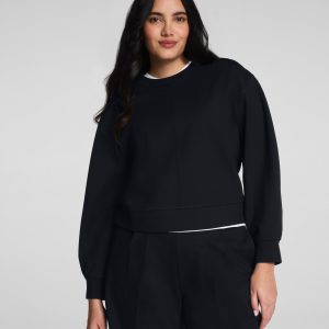 SPANX? Ponte Crewneck Long Sleeve Top | Classic Black