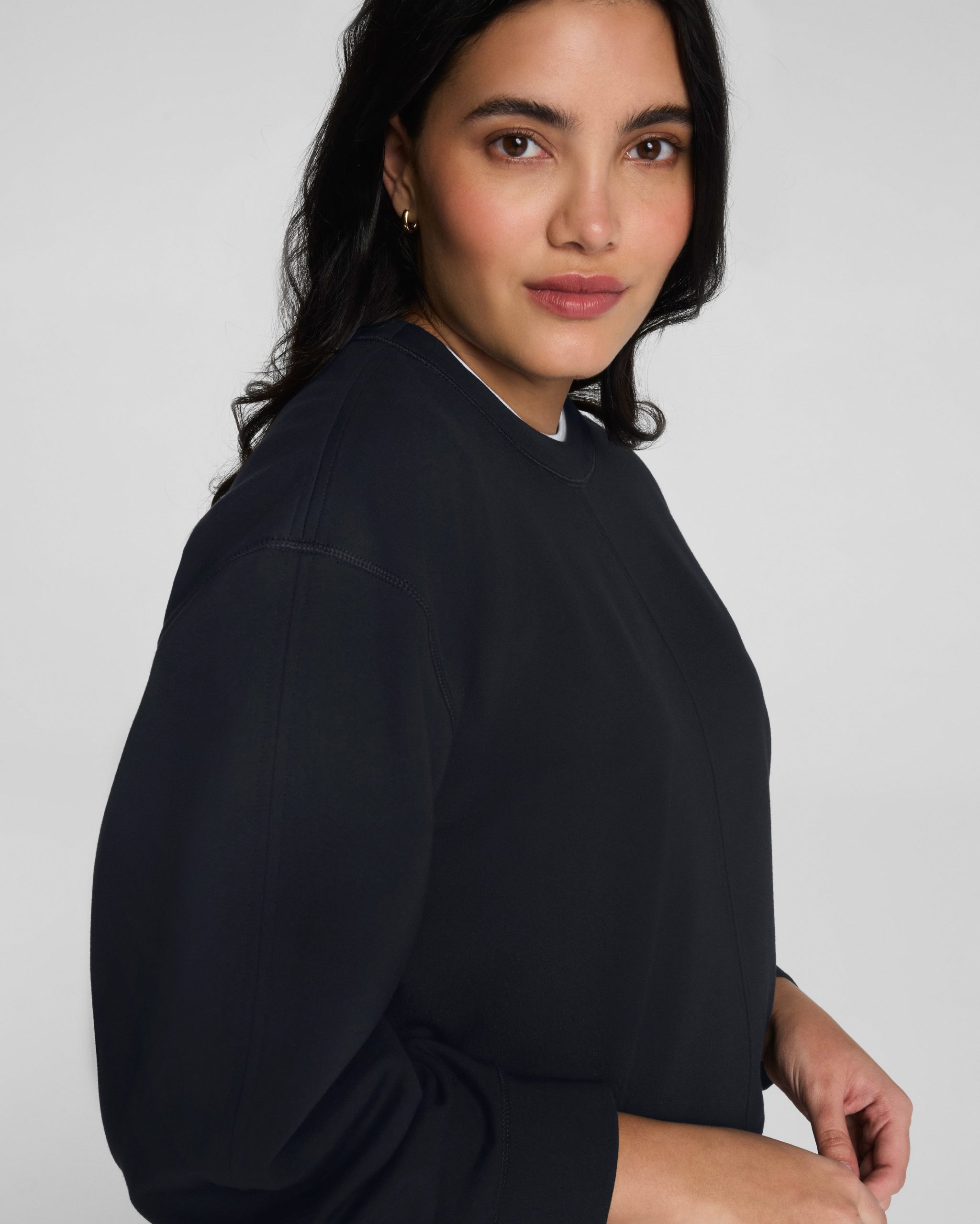 SPANX? Ponte Crewneck Long Sleeve Top | Classic Black - Image 3