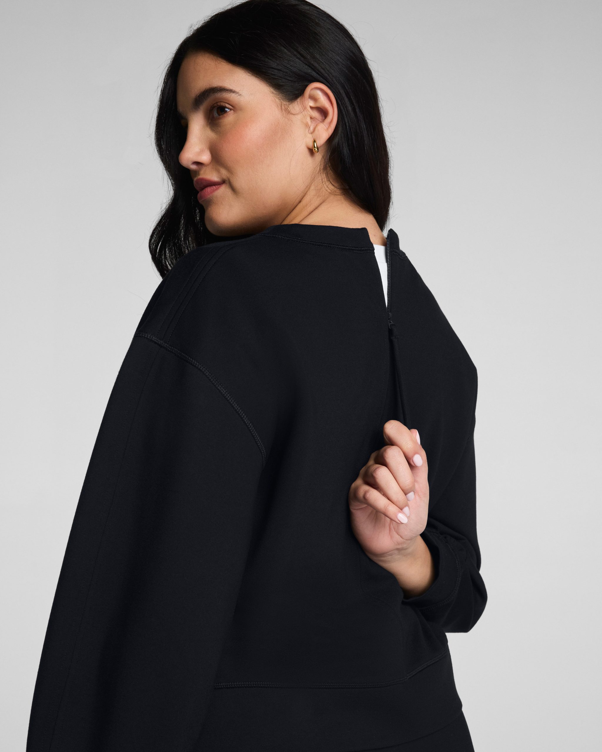 SPANX? Ponte Crewneck Long Sleeve Top | Classic Black - Image 4