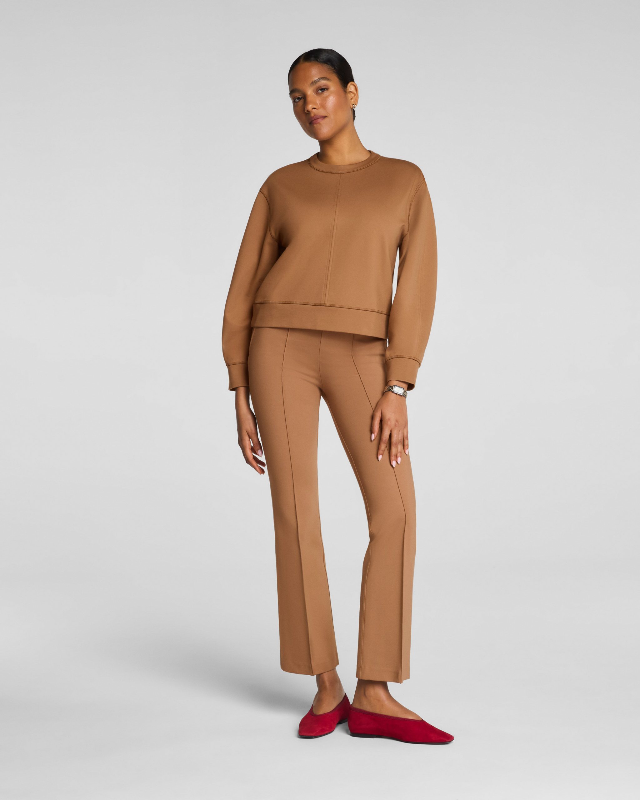 SPANX? Ponte Crewneck Long Sleeve Top | Maplewood - Image 4