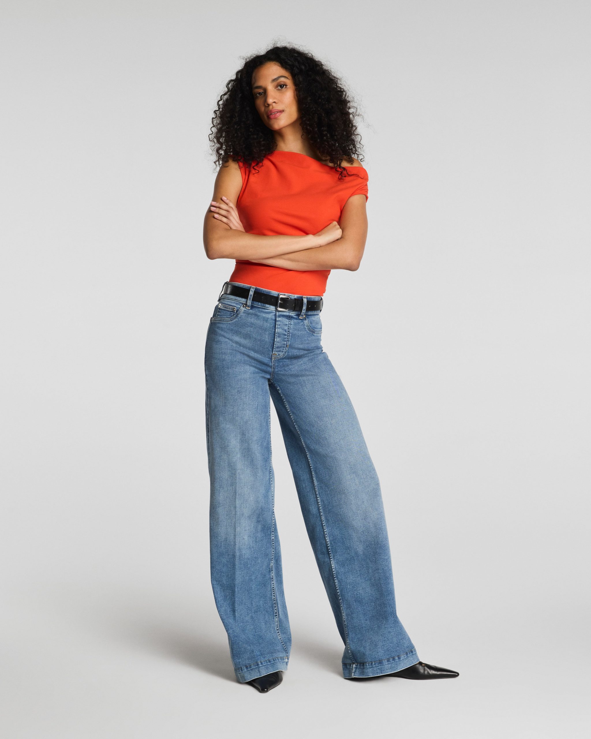 SPANXshape? EveryWear Pull-On Wide Leg Jeans | Antique Indigo