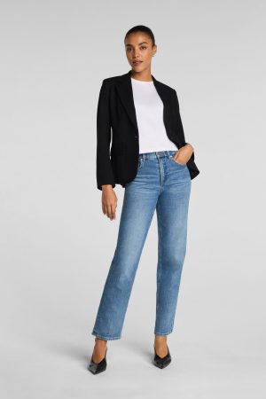 SPANXshape? Authentic 360 Mid-Rise 90s Straight Leg Jeans | Elysian