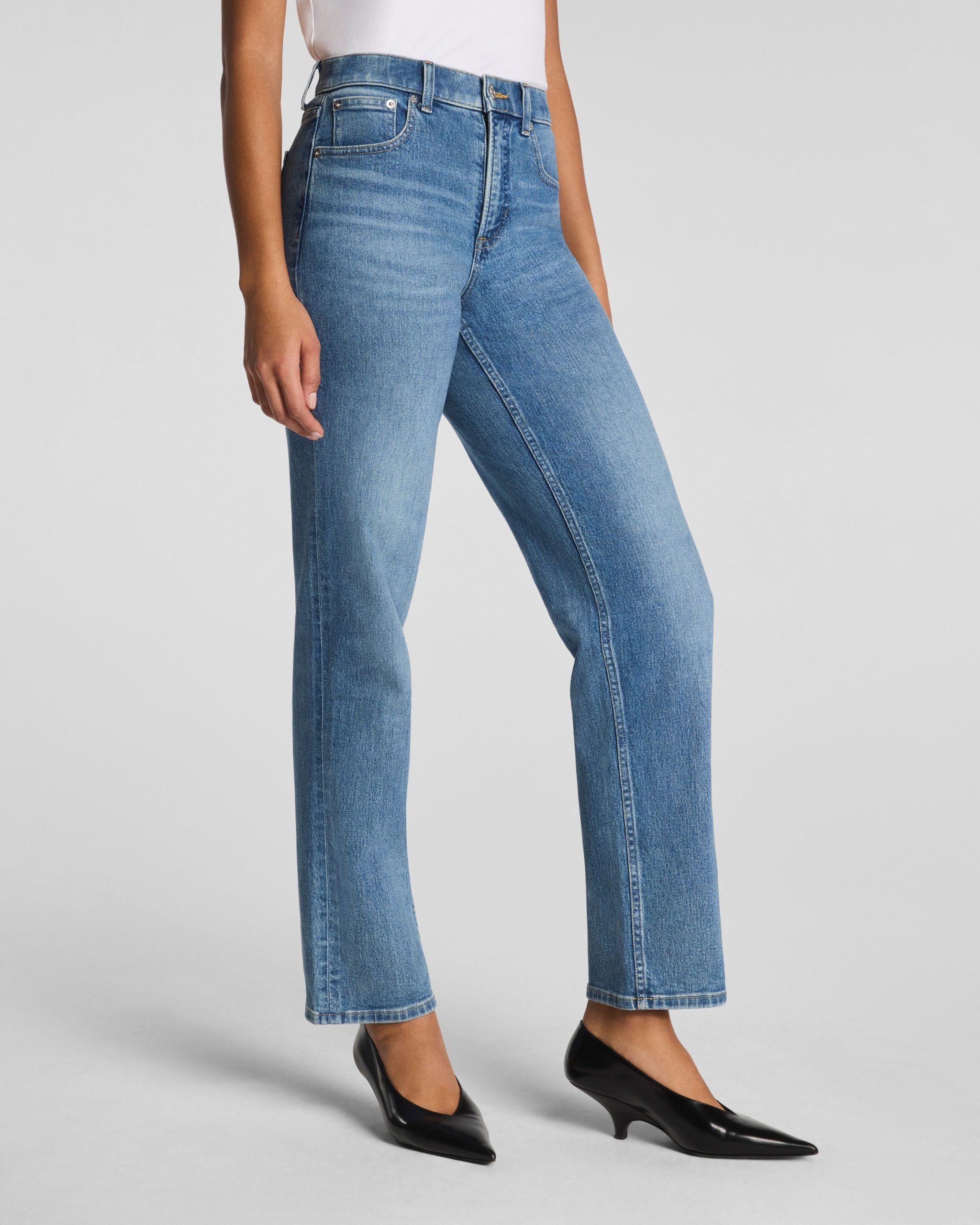 SPANXshape? Authentic 360 Mid-Rise 90s Straight Leg Jeans | Elysian - Image 2