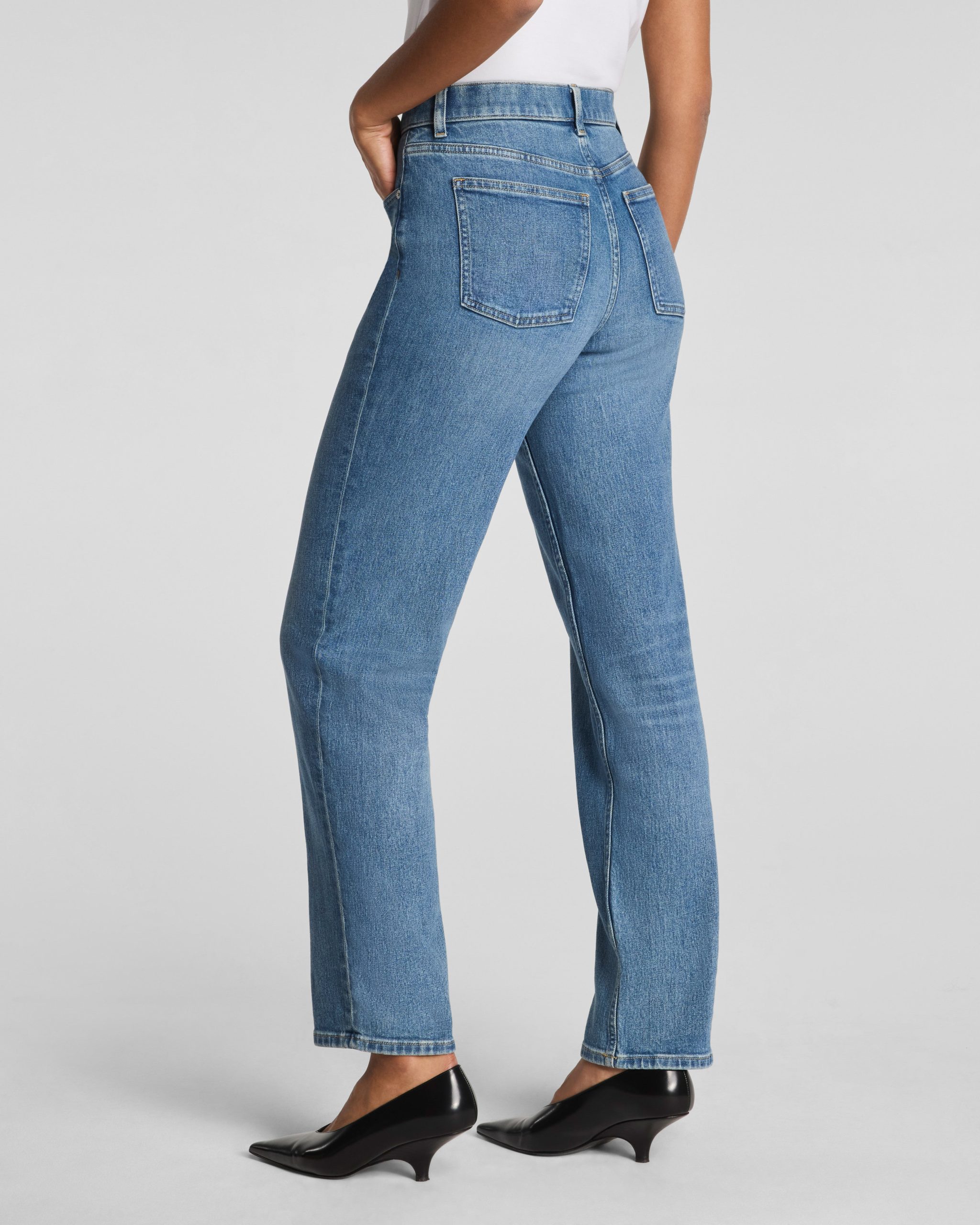SPANXshape? Authentic 360 Mid-Rise 90s Straight Leg Jeans | Elysian - Image 3