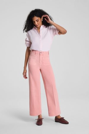 SPANXshape? Authentic 360 Cropped Wide Leg Jeans with Patch Pockets | Nautilus