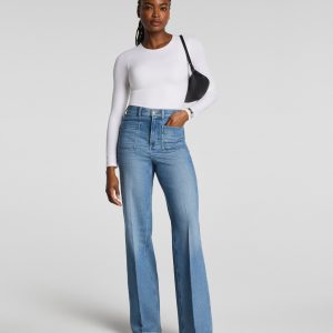 SPANXshape?  Authentic 360 Easy Flare Jeans with Patch Pockets | Elysian