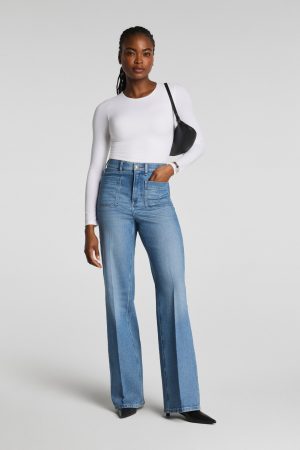 SPANXshape? Authentic 360 Easy Flare Jeans with Patch Pockets | Elysian