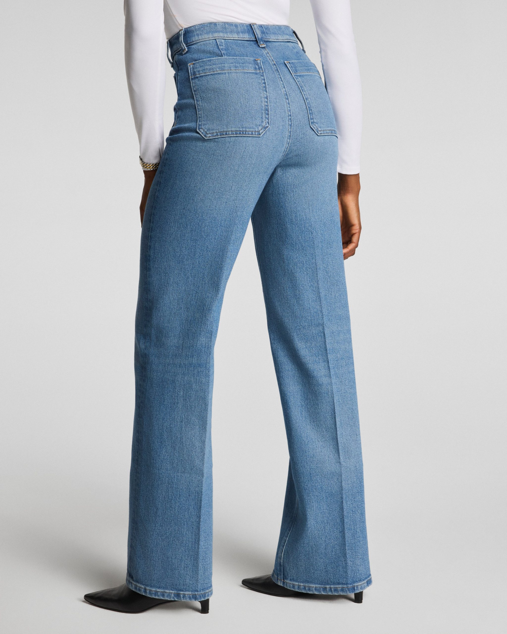 SPANXshape? Authentic 360 Easy Flare Jeans with Patch Pockets | Elysian - Image 3