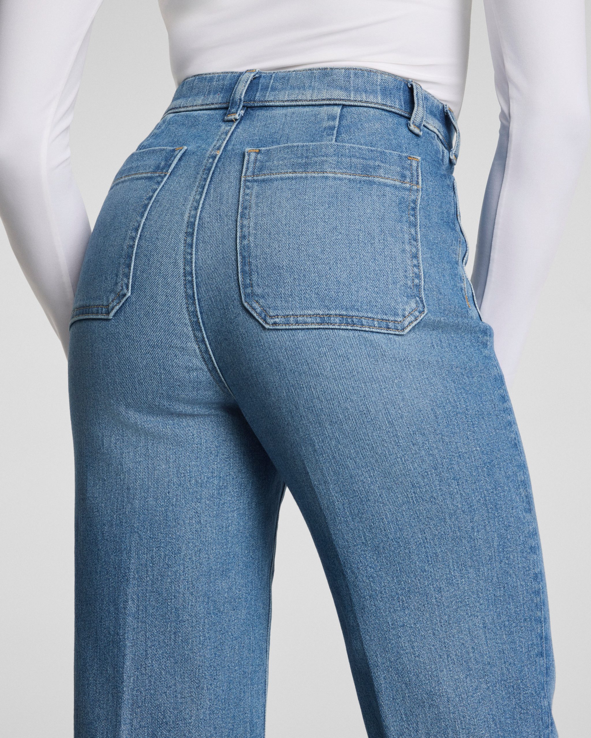 SPANXshape? Authentic 360 Easy Flare Jeans with Patch Pockets | Elysian - Image 5