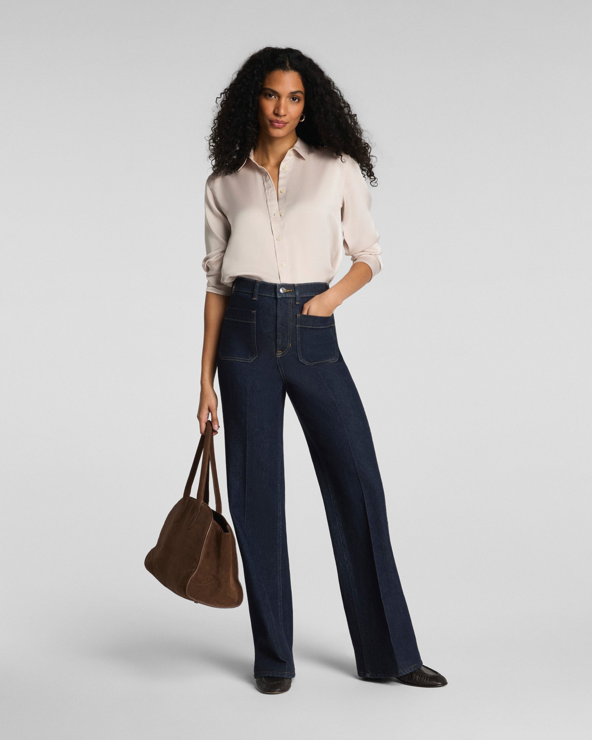 SPANXshape? Authentic 360 Easy Flare Jeans with Patch Pockets | Marina