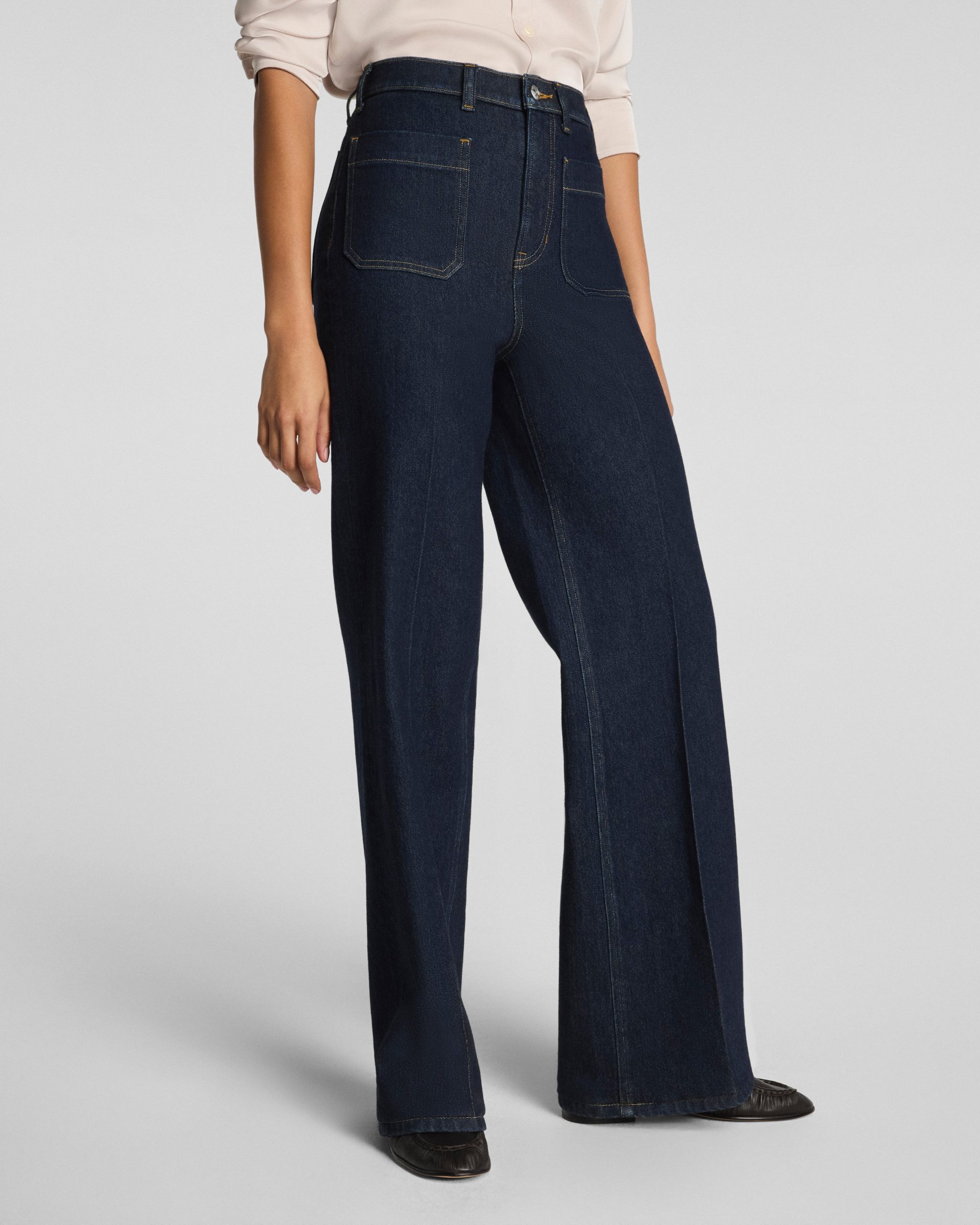 SPANXshape? Authentic 360 Easy Flare Jeans with Patch Pockets | Marina - Image 2