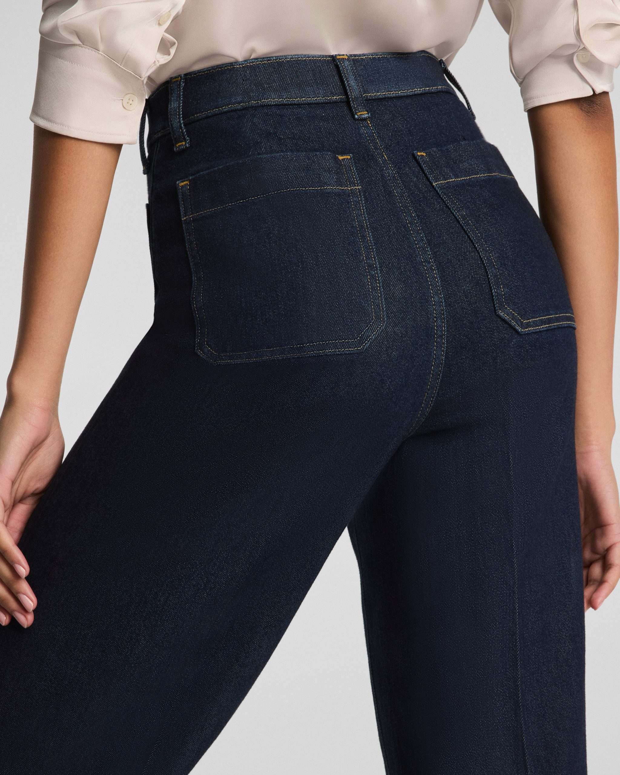 SPANXshape? Authentic 360 Easy Flare Jeans with Patch Pockets | Marina - Image 5