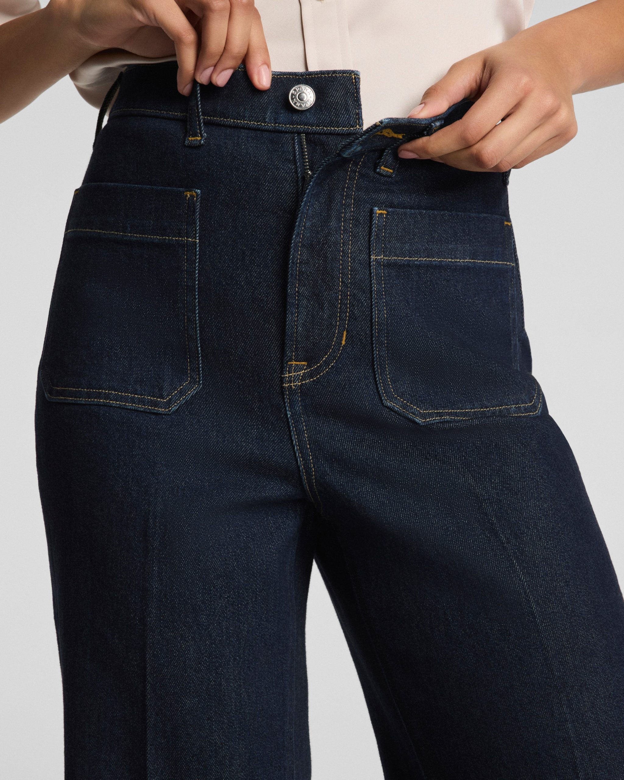 SPANXshape? Authentic 360 Easy Flare Jeans with Patch Pockets | Marina - Image 4