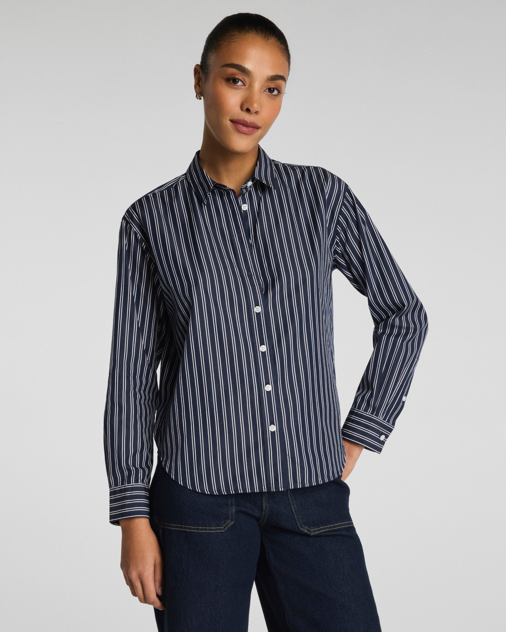 SPANX? Poplin Oversized Button-Up Shirt