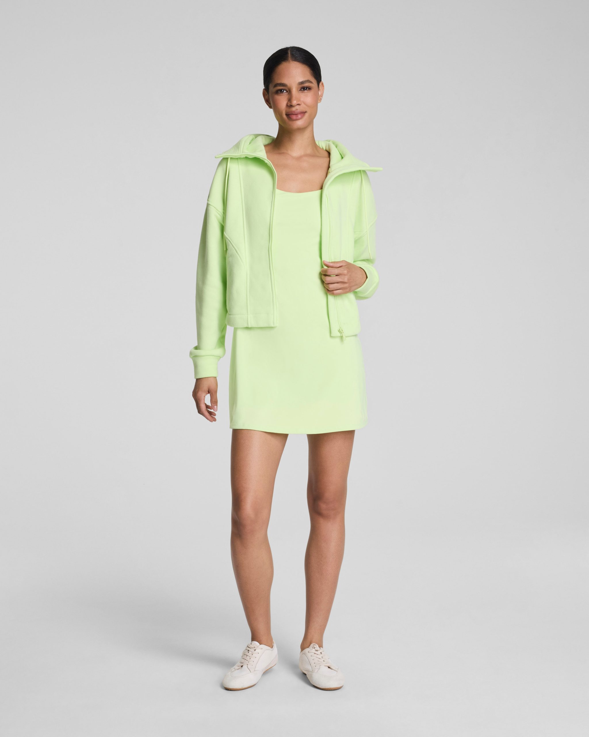 SPANX? BoostUp Cotton Fleece Full Zip Hoodie | Zest - Image 4