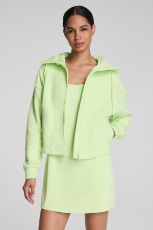 SPANX? BoostUp Cotton Fleece Full Zip Hoodie | Zest