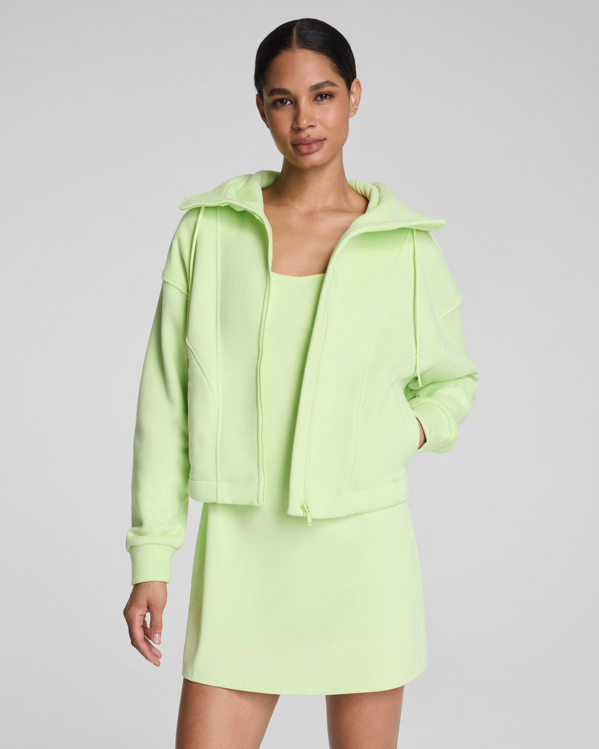 SPANX? BoostUp Cotton Fleece Full Zip Hoodie | Zest
