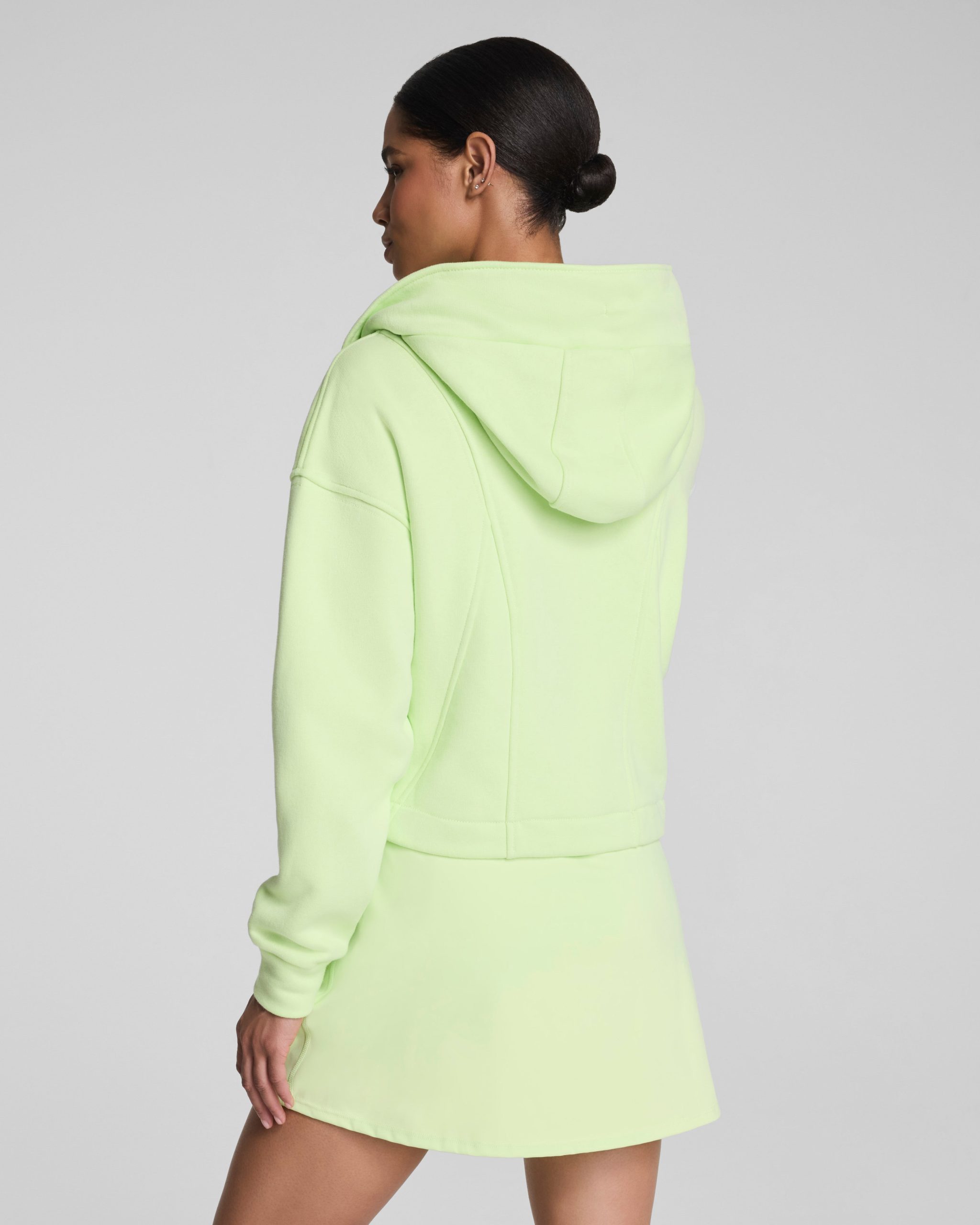 SPANX? BoostUp Cotton Fleece Full Zip Hoodie | Zest - Image 2