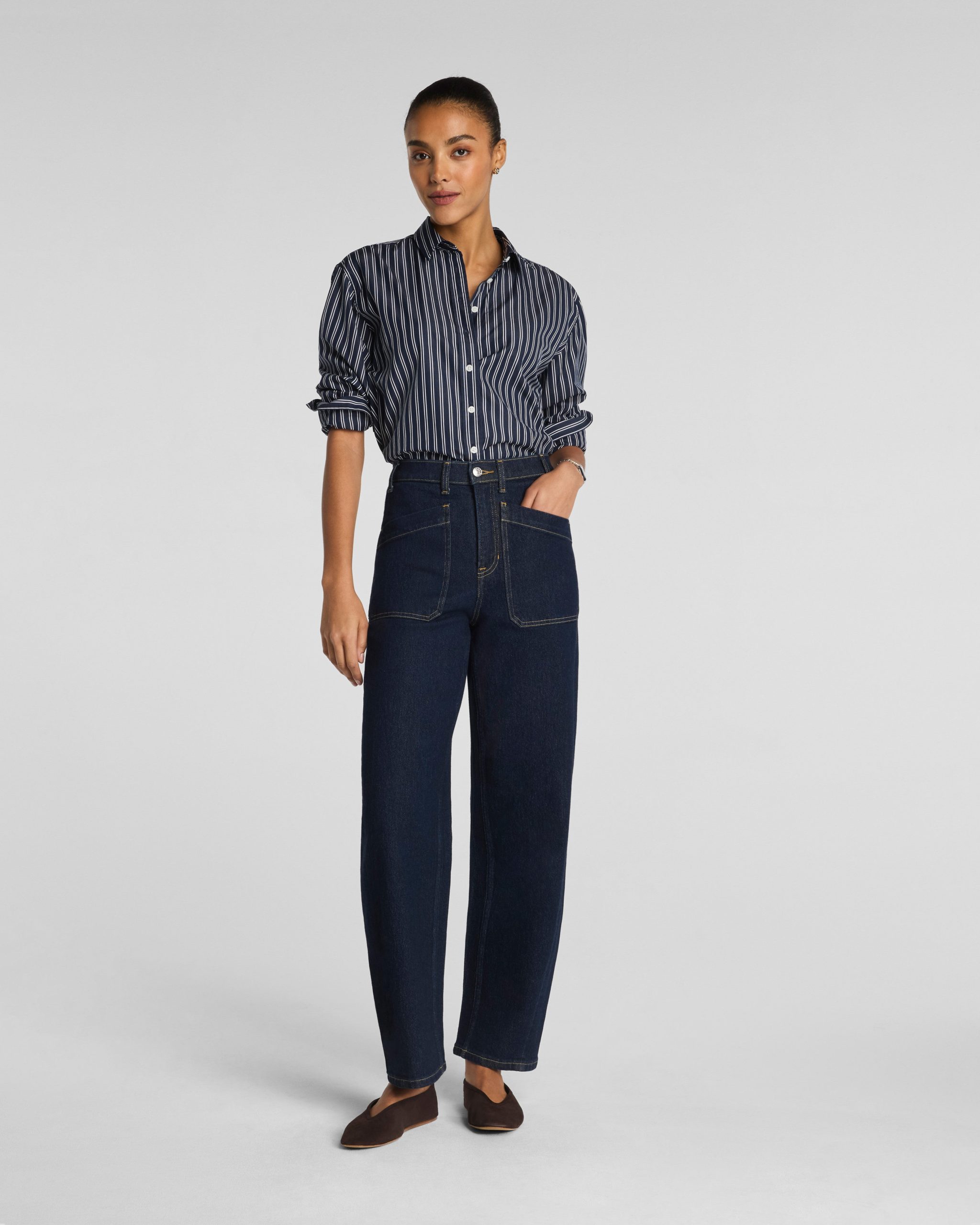 SPANXshape? Authentic 360 Utility Barrel Leg Jeans | Marina