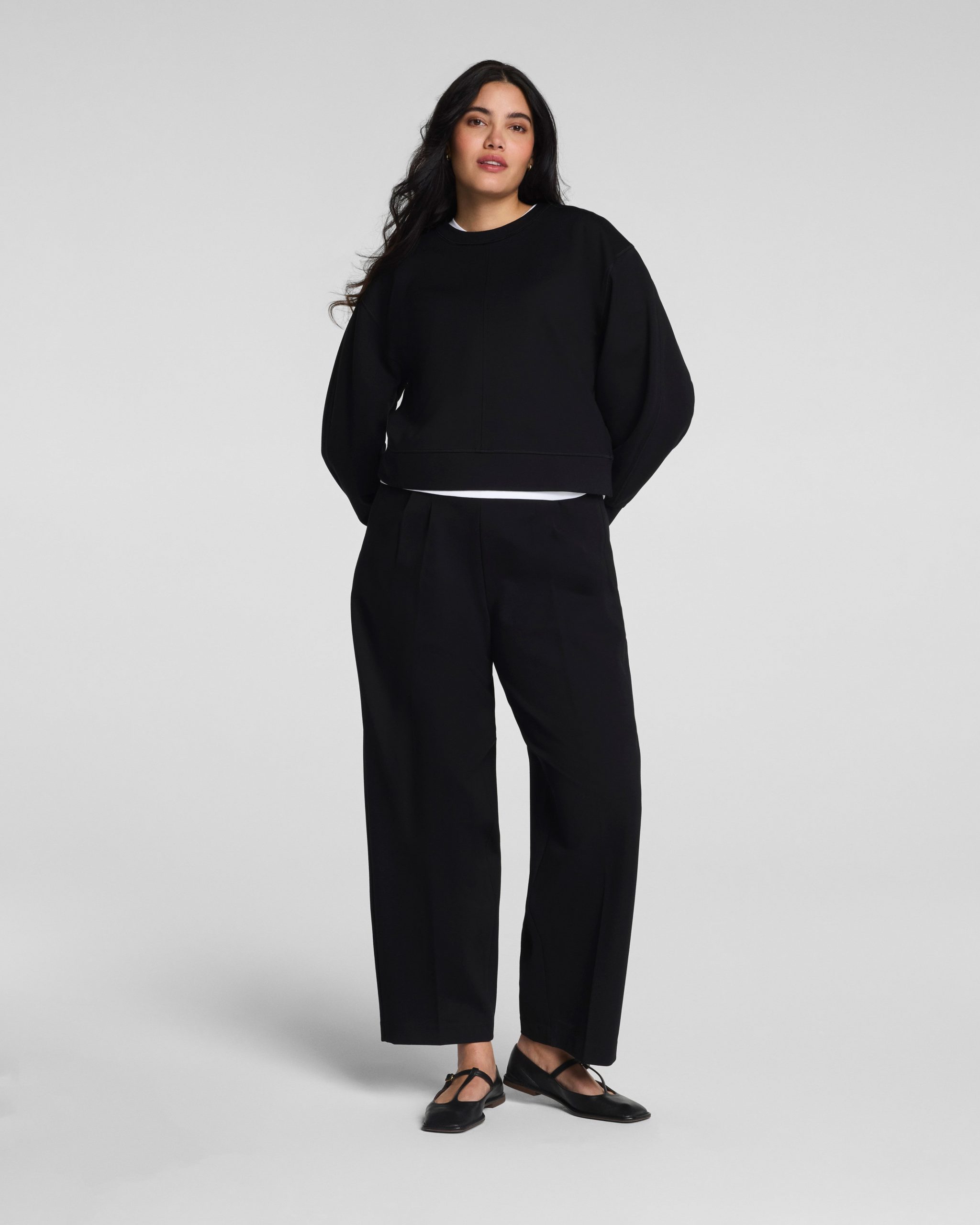 SPANX? Ponte Pleated Tapered Pant | Classic Black