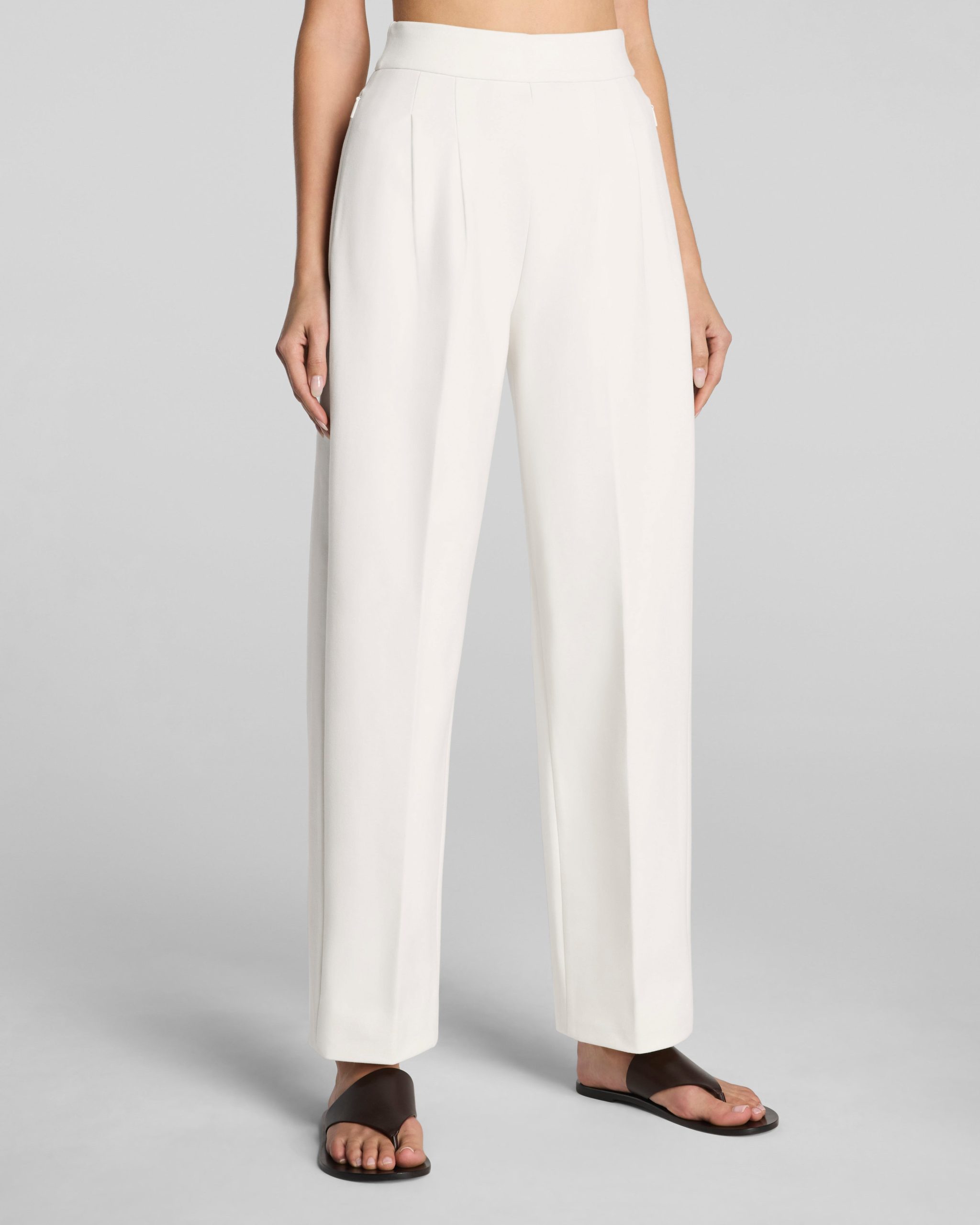 SPANX? Ponte Pleated Tapered Pant | Ivory - Image 2