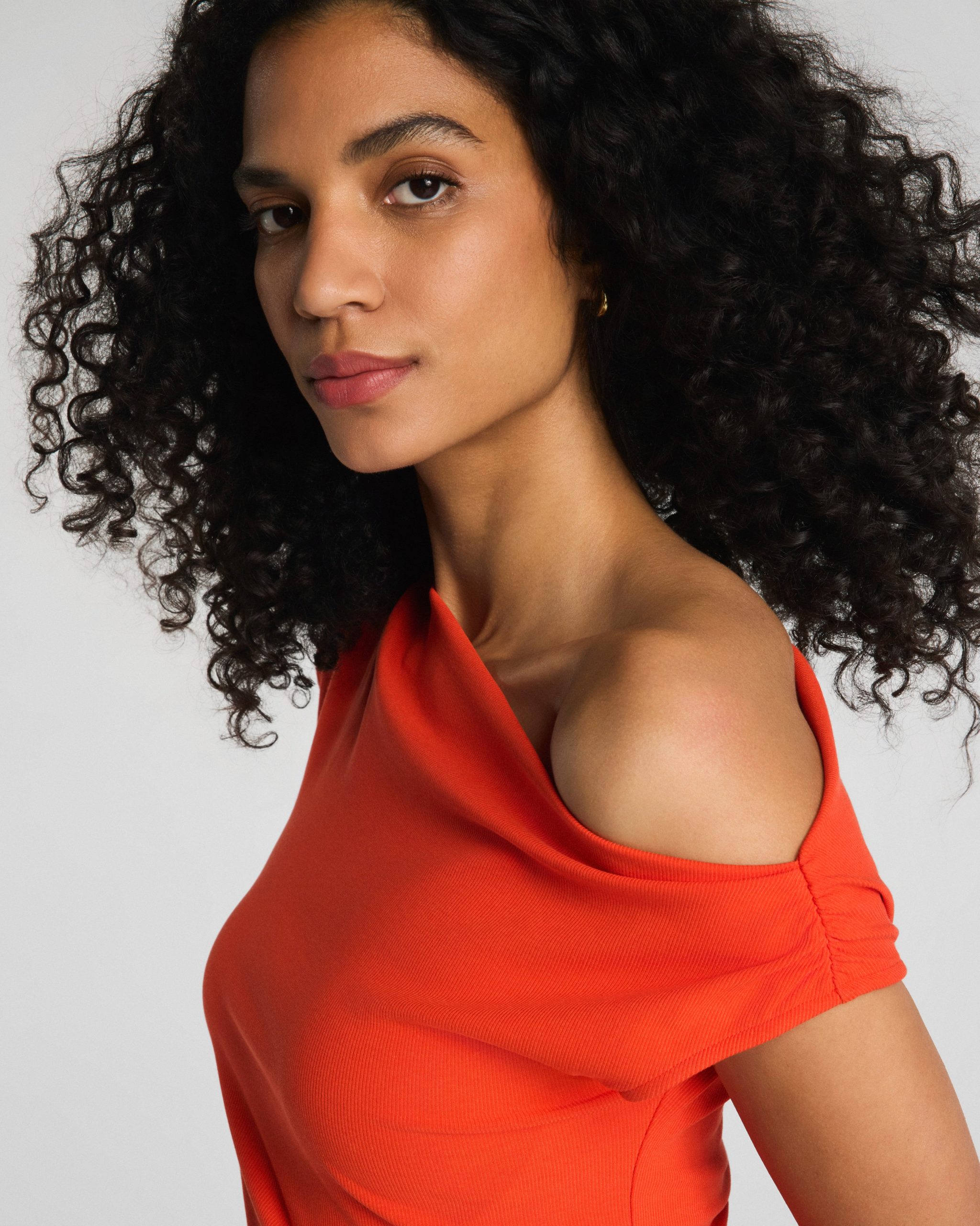 SPANX? Ribbed Knit Ruched Off-The-Shoulder Top | Poppy - Image 3
