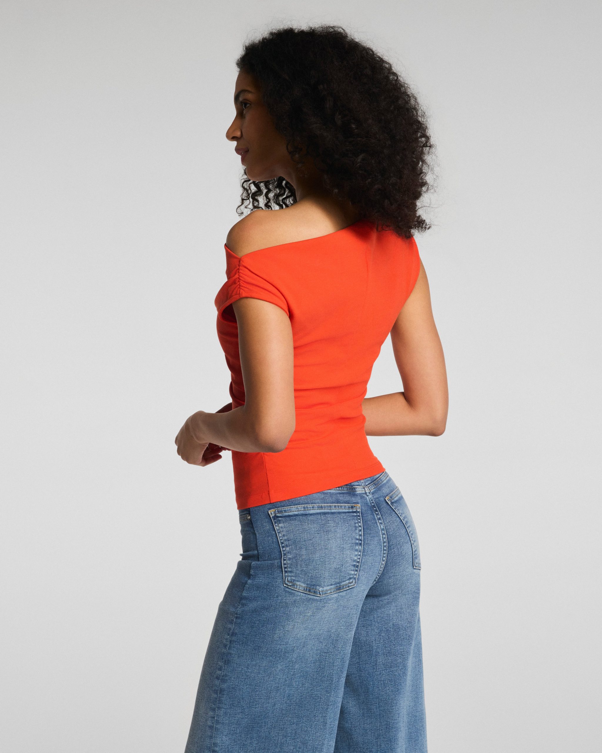 SPANX? Ribbed Knit Ruched Off-The-Shoulder Top | Poppy - Image 2