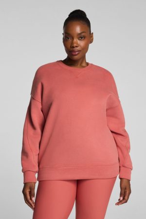 SPANX? BoostUp Cotton Fleece Crewneck Tunic | Clay